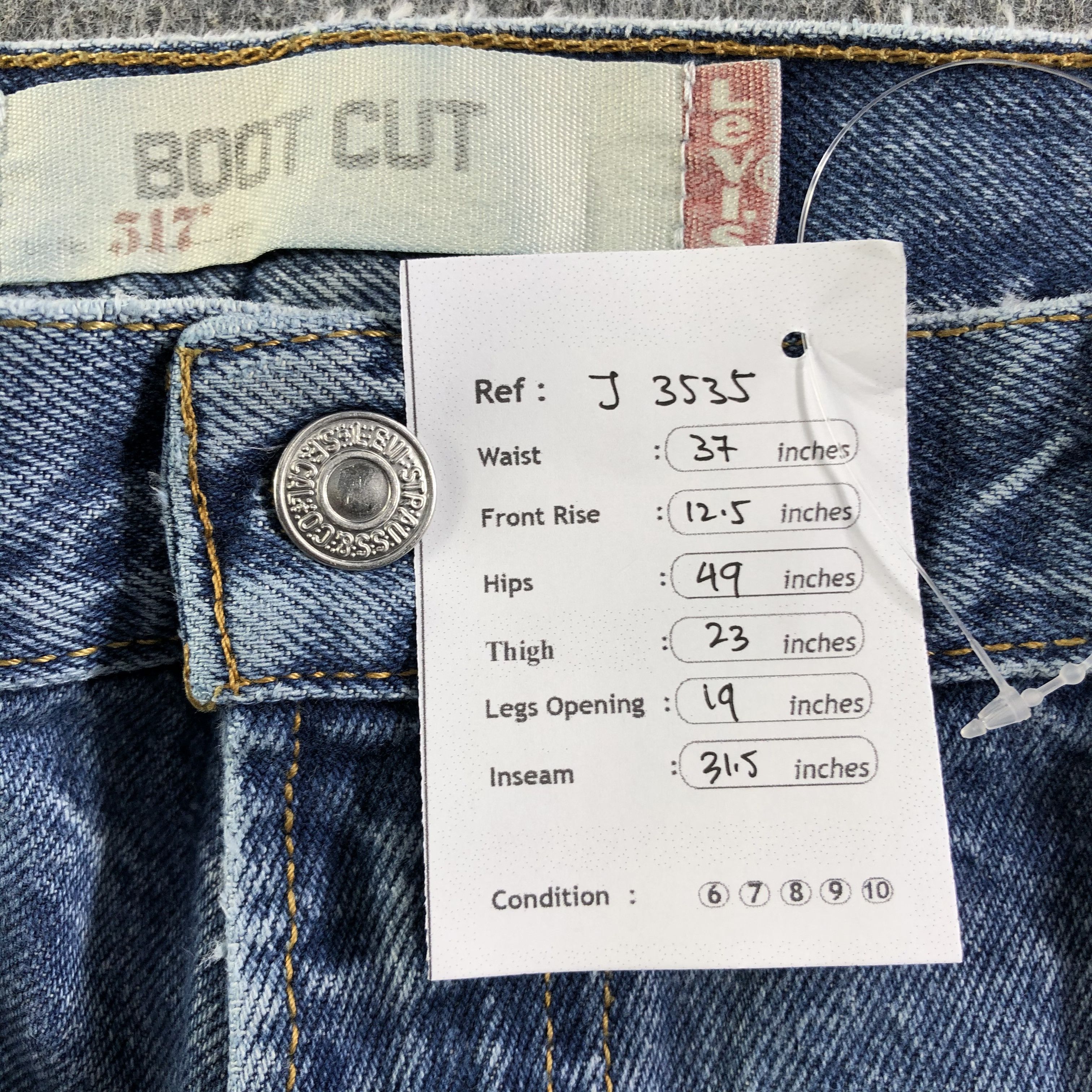 Levi's Vintage Blue Wash Levis 517 Jeans-J3535 Size US 37 - 12 Thumbnail