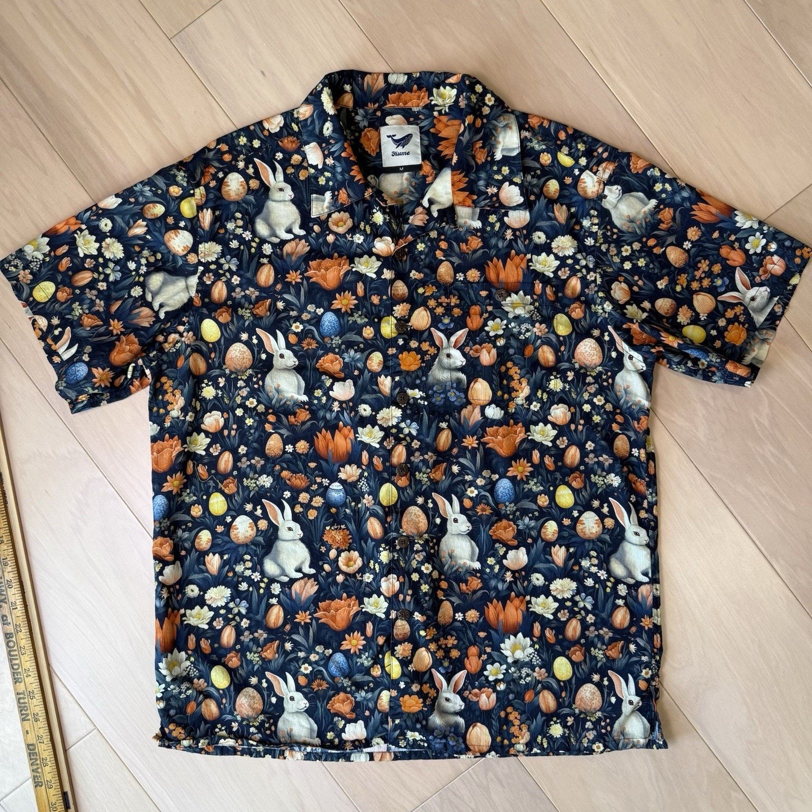Other Yiume Shirt Medium Multicolor Cotton Short Sleeve Button Up Size US M / EU 48-50 / 2 - 3 Thumbnail