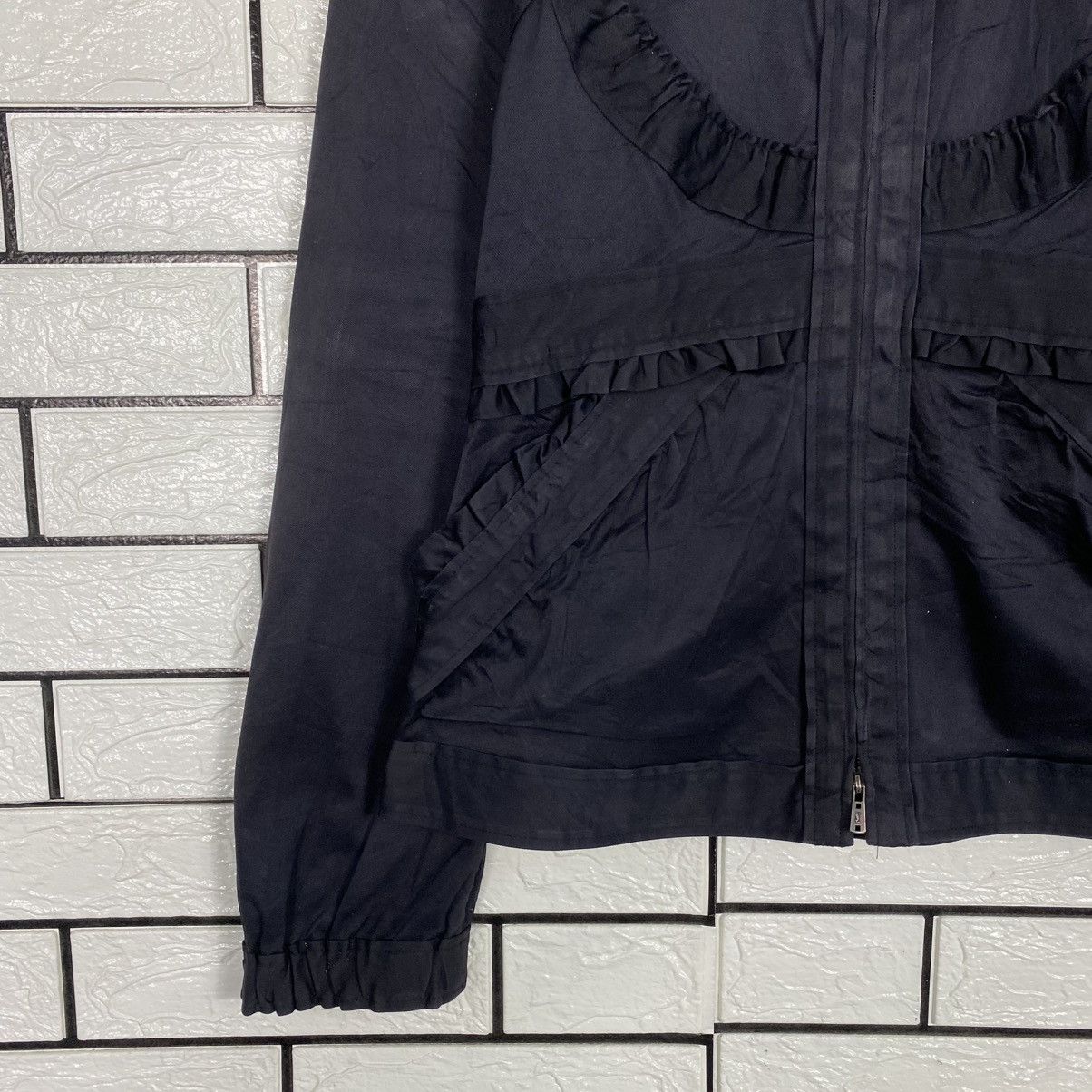 Yves Saint Laurent 🔥VINTAGE ZIPPER BOMBER JACKET SUN FADED YVES SAINT LAURENT Size XS / US 0-2 / IT 36-38 - 4 Thumbnail