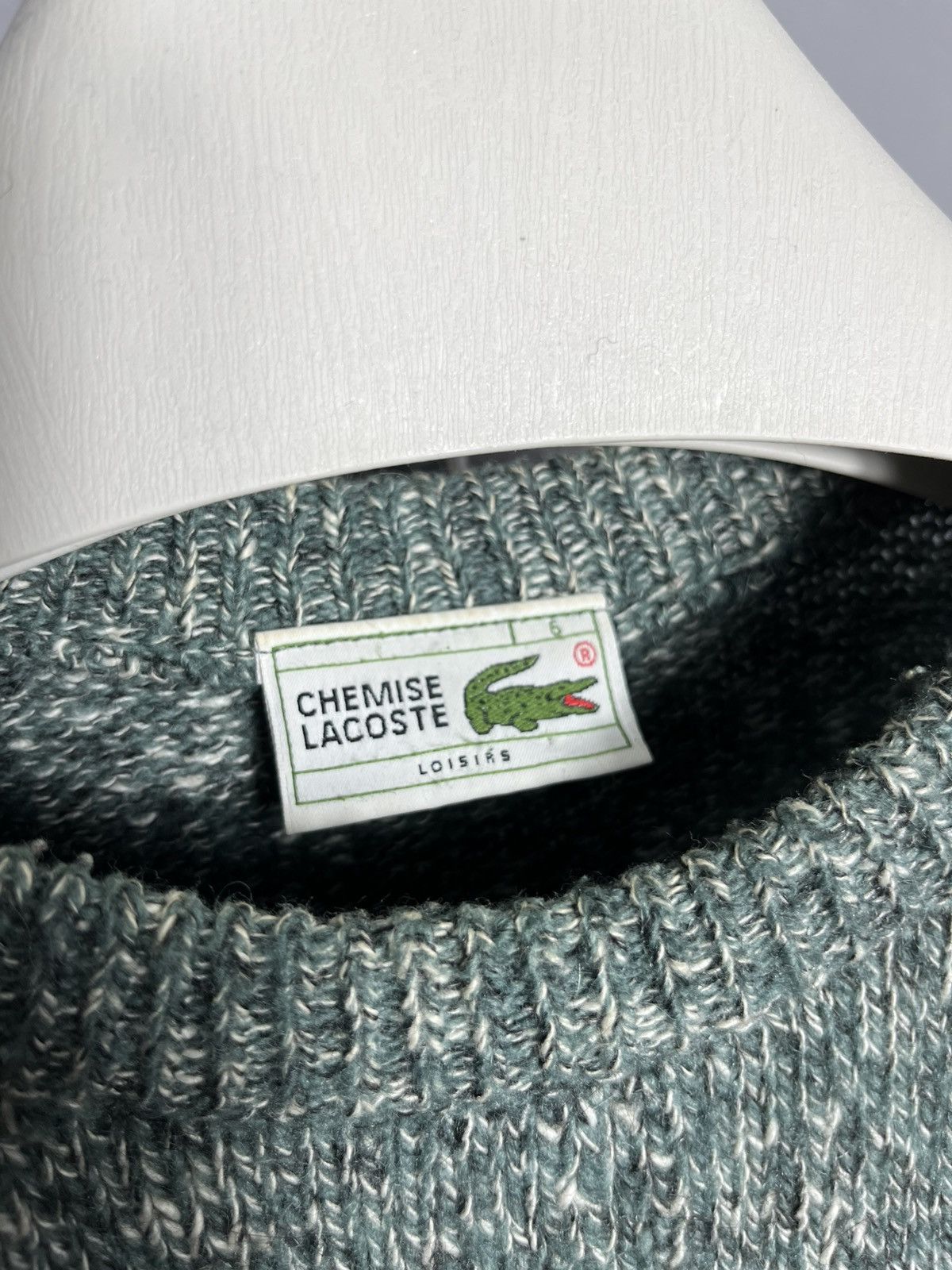 Lacoste Chemise lacoste wool sweater knit green vintage 90s rhombus Size US L / EU 52-54 / 3 - 2 Thumbnail