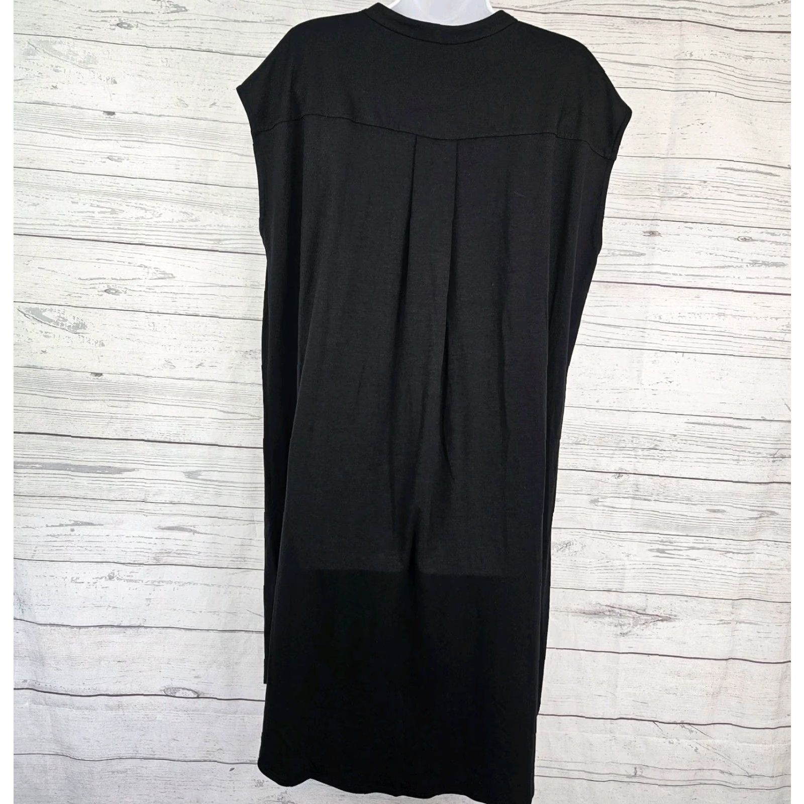 Eileen Fisher Womens Dress Sz Large Black Lyocell