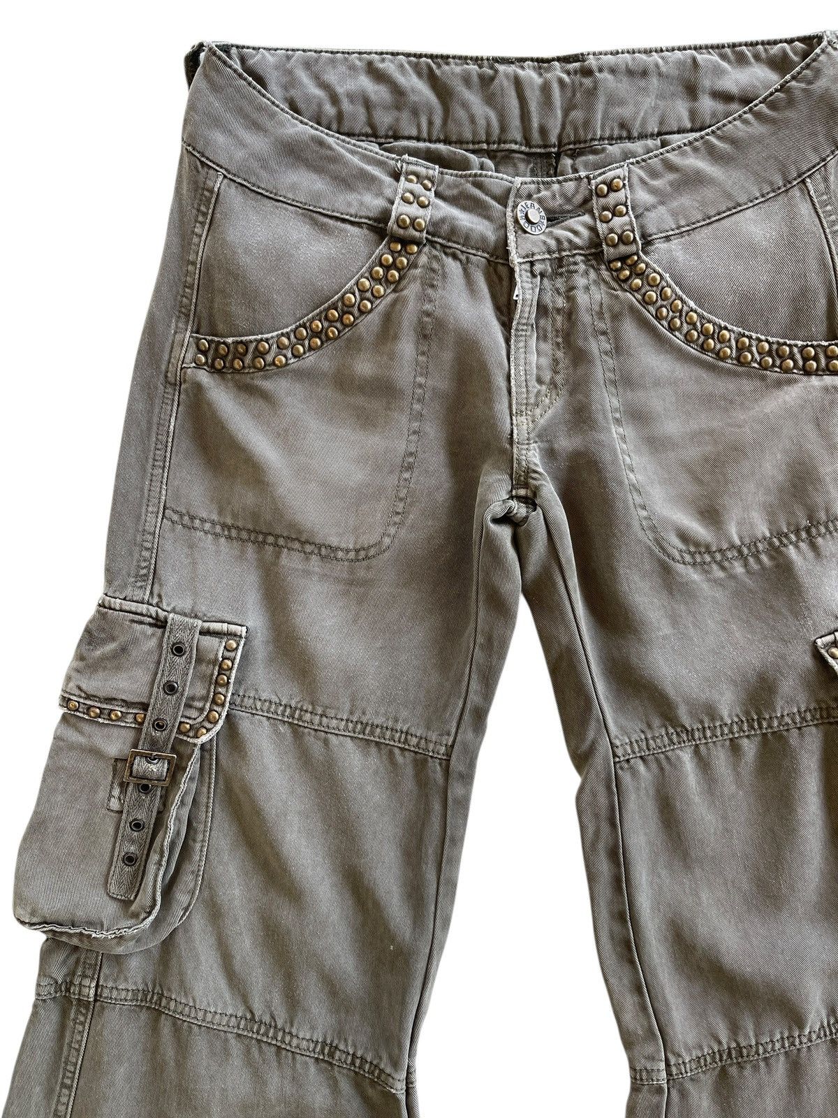 Cook Jeans Y2K Studded Bondage Flare Cargo If Six Was Nine Pants Size 28" / US 6 / IT 42 - 3 Thumbnail