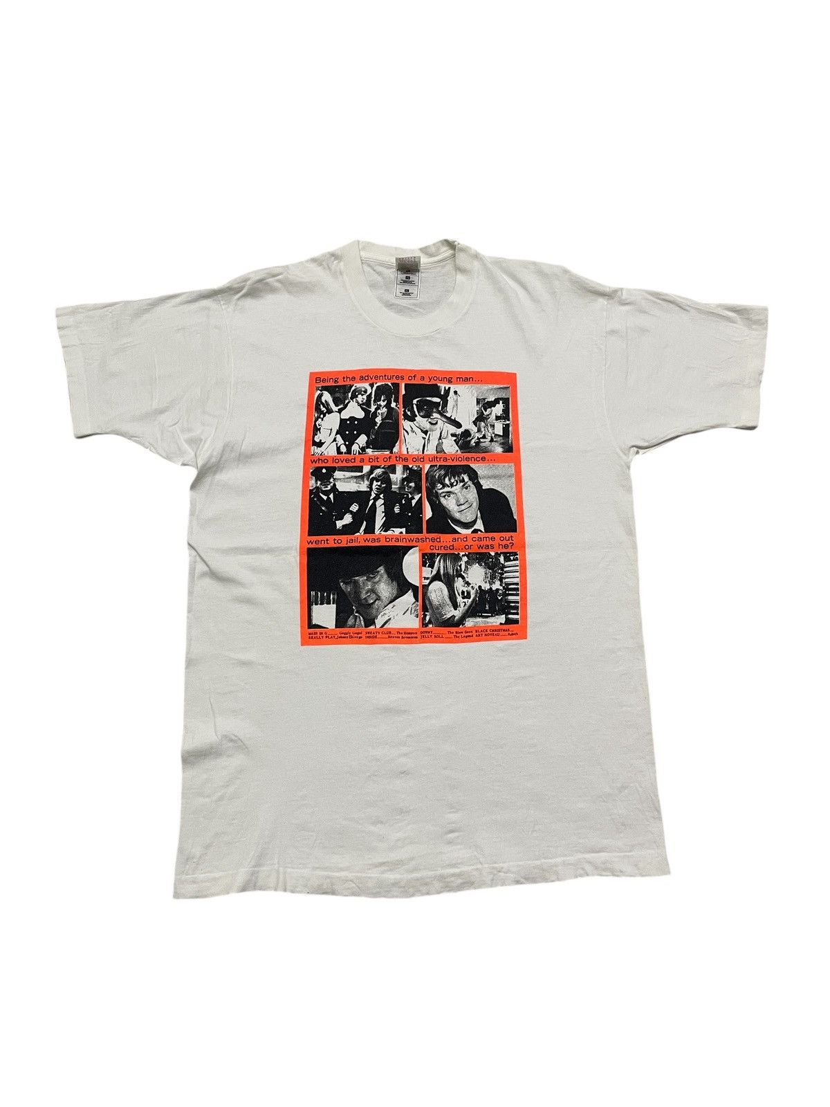 Vintage Vintage 90s A CLOCKWORK ORANGE by Stanley Kubrick T-shirt Size US XL / EU 56 / 4 - 1 Thumbnail