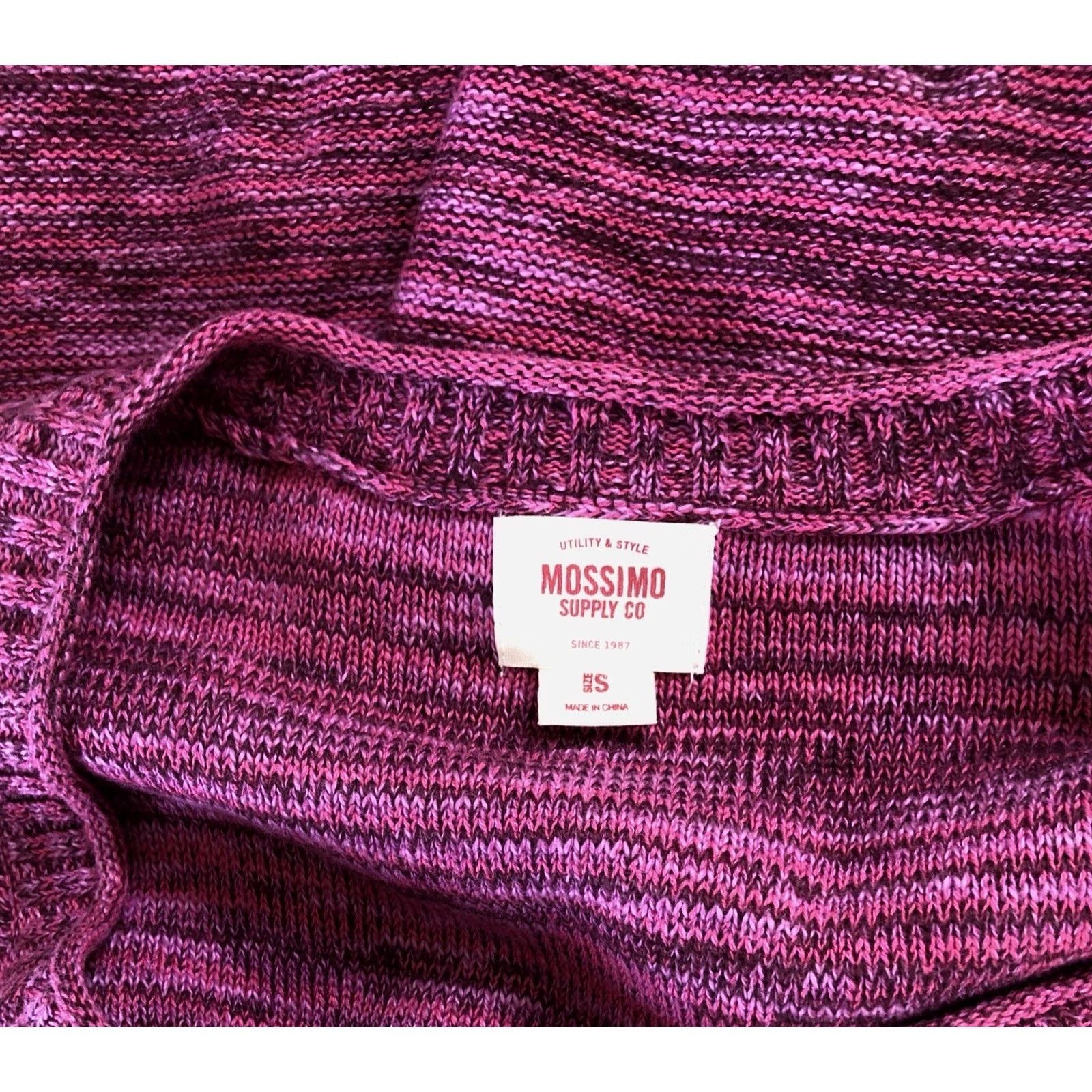 Mossimo Mossimo Sweater S Purple multi knit ScoopNeck 3/4sleeve Cotton Hippie Boho Women Pullover Casual Vintage N/A Size S / US 4 / IT 40 - 4 Thumbnail