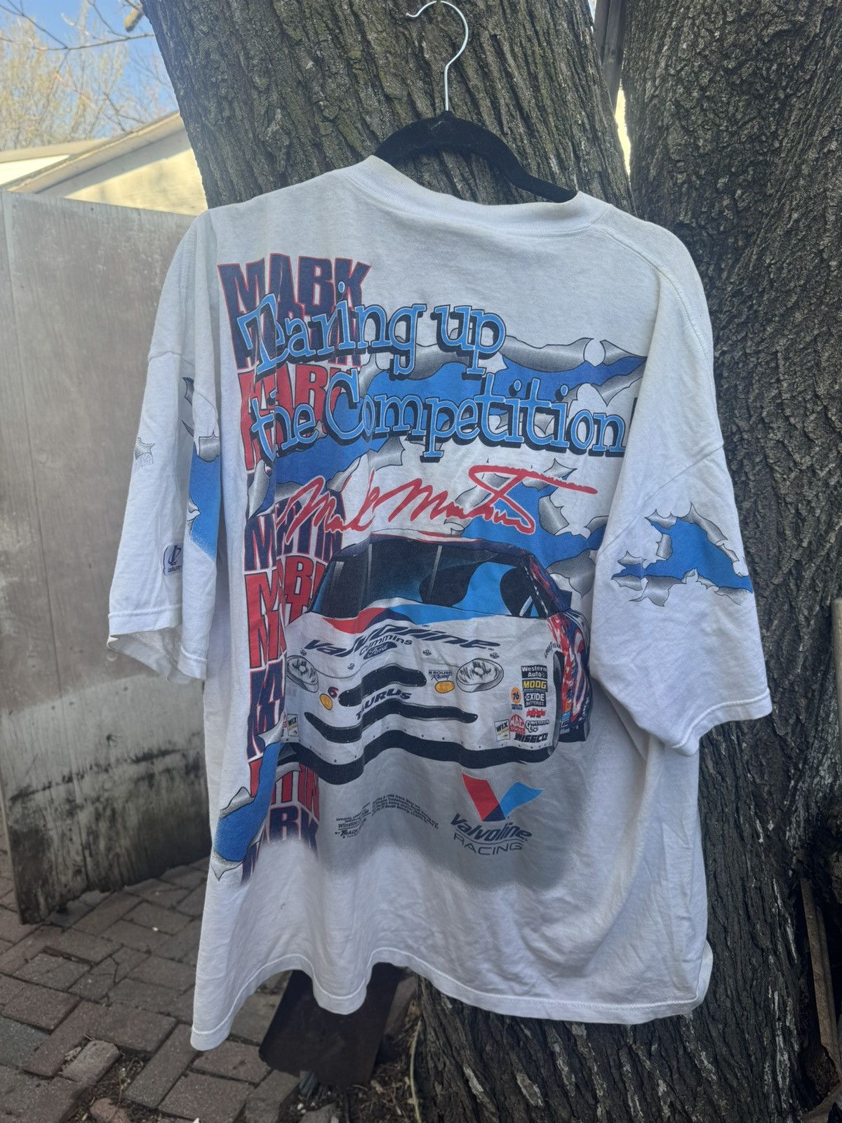 Vintage Vtg MARK MARTIN 90s NASCAR AOP t-shirt Racing XXL Size US XXL / EU 58 / 5 - 2 Thumbnail