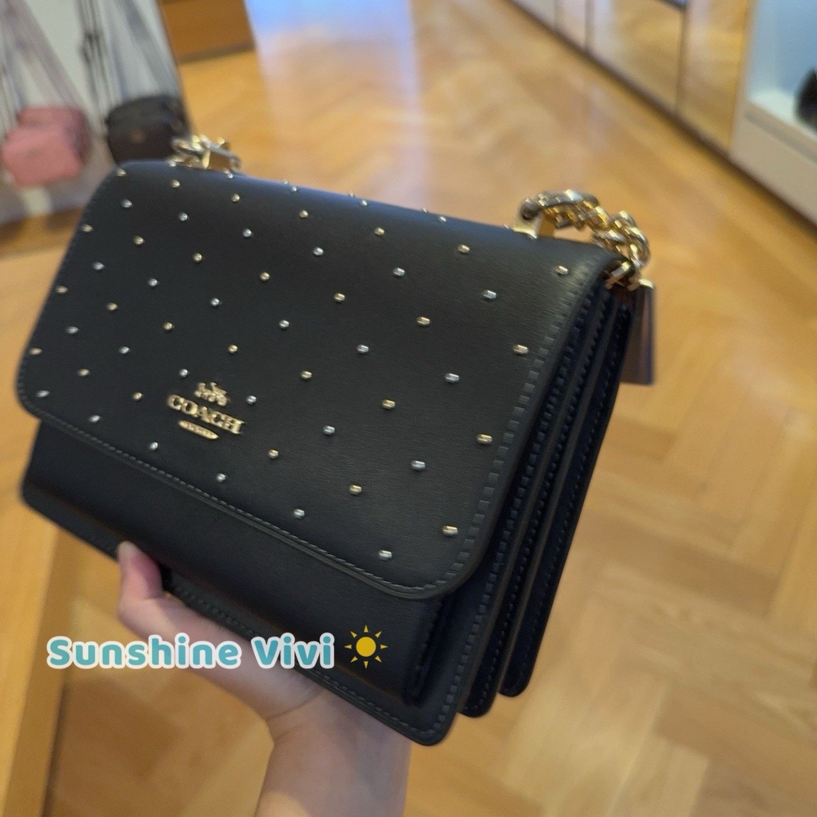 Coach NWT Coach Klare Crossbody Bag Rivets Black CBH93 Leather Size ONE SIZE - 2 Thumbnail