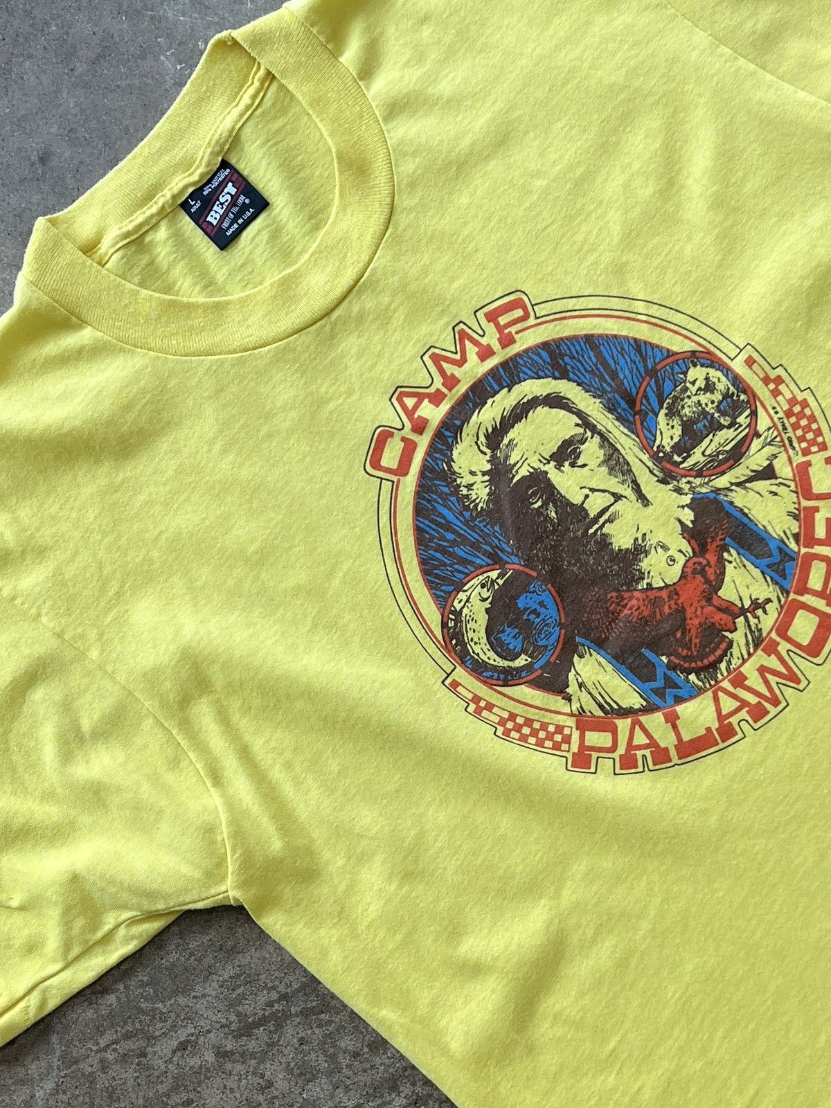 Vintage Vintage 1983 Camp Palawopec Single Stitch Tee Large Size US L / EU 52-54 / 3 - 1 Thumbnail