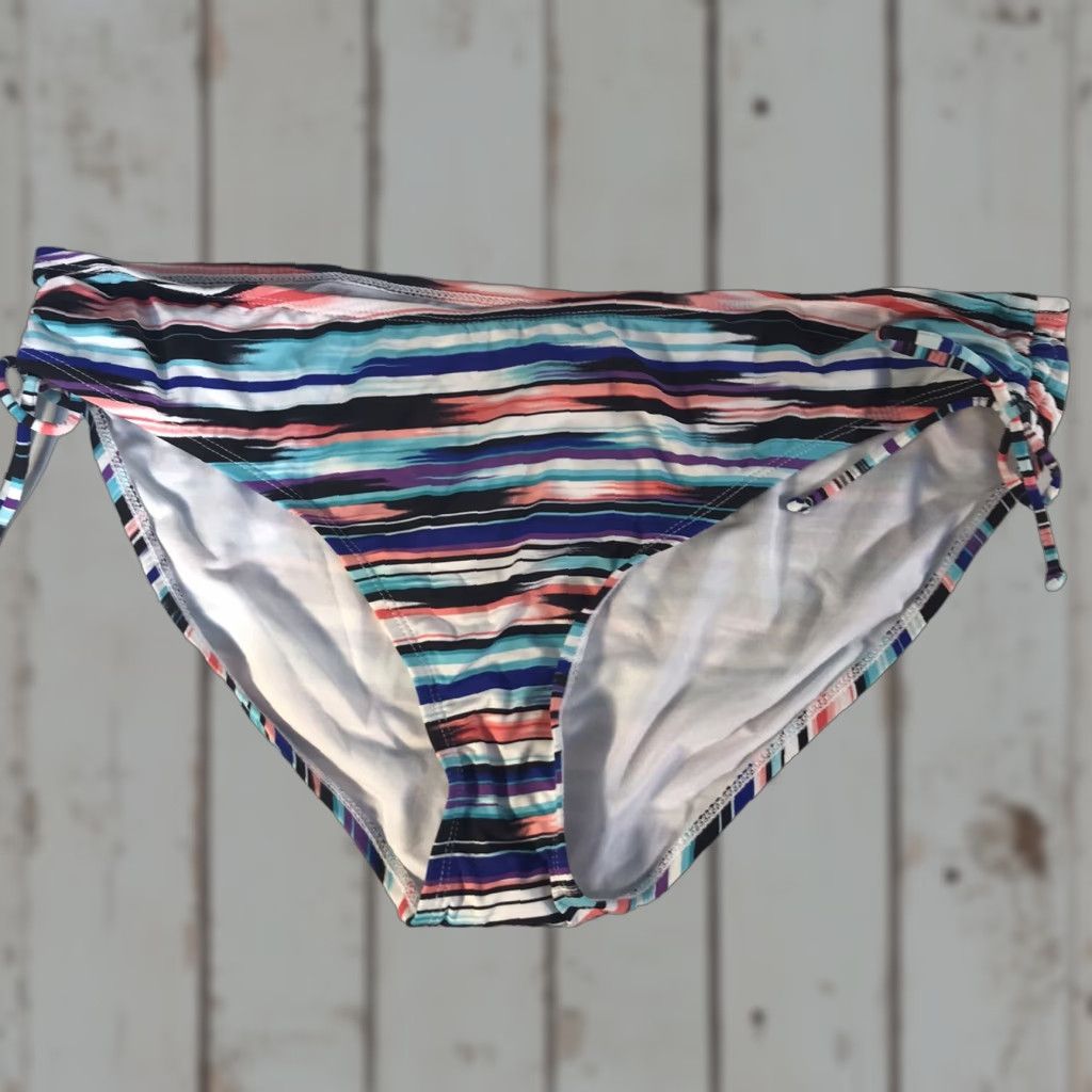 Apt. 9 Apt 9 Bikini Bottoms Women's Striped Side Ties 1X Plus Size Multicolor EUC Beachwear Women’s Bottoms Size 40" / US 18 - 1 Thumbnail