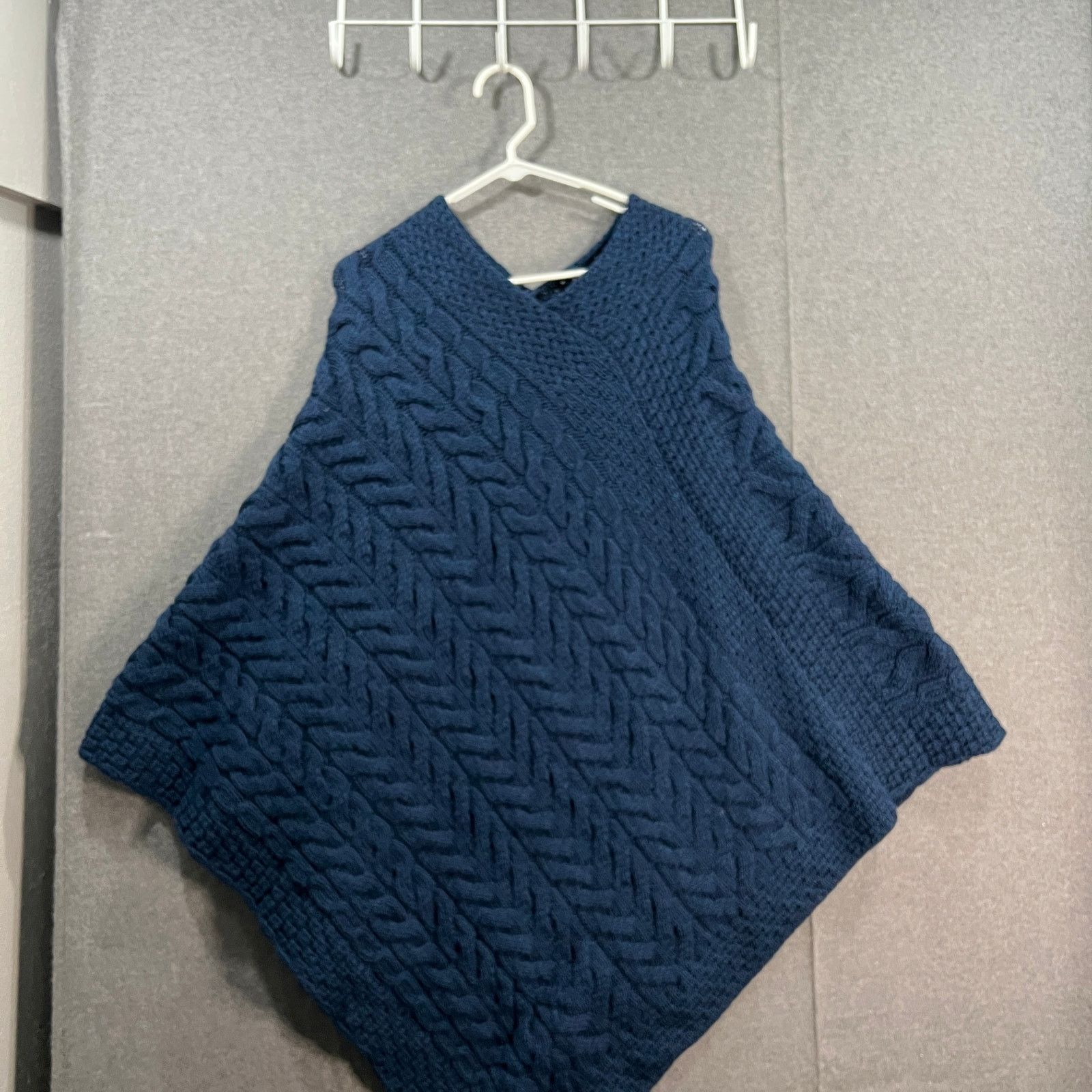 Aran Crafts Kiironan Merino Wool -Neck Porcho Atlantic XS/S Size S / US 4 / IT 40 - 6 Thumbnail