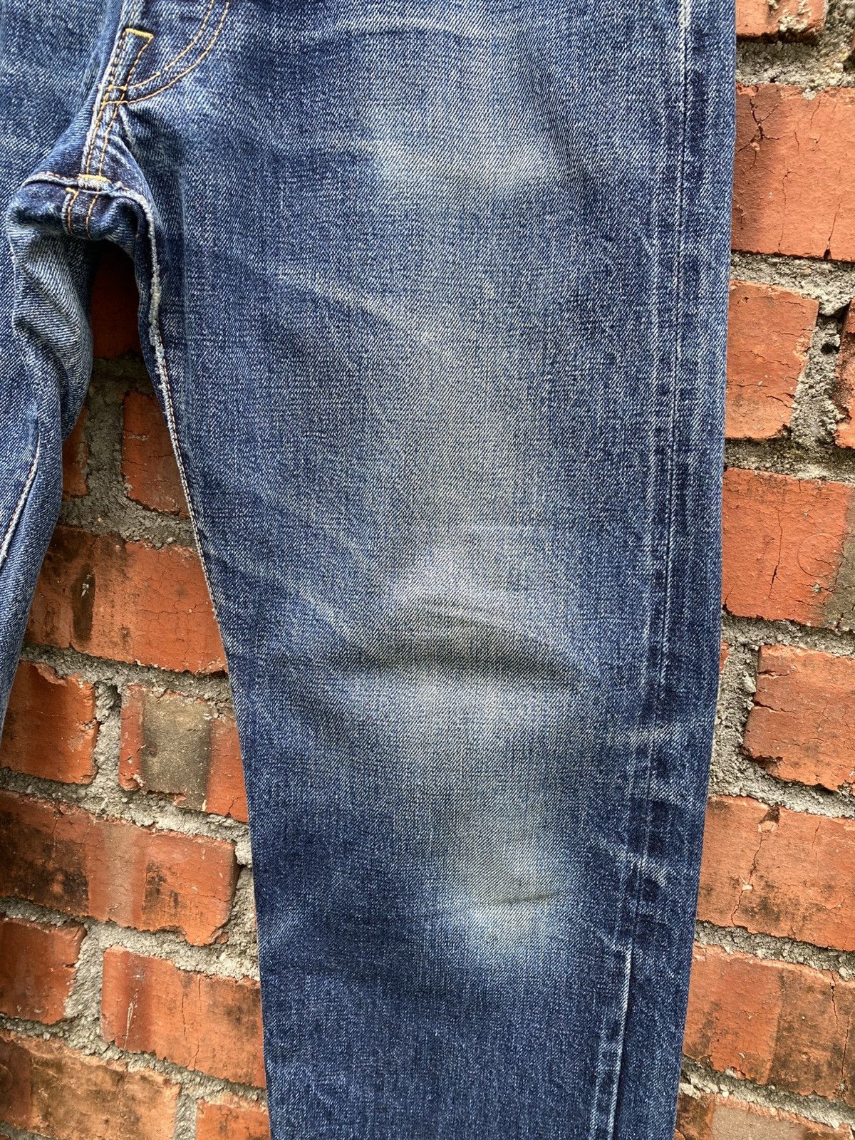 Denime W34x31 vintage denime redline leather patch jerky JAPAN Size US 34 / EU 50 - 4 Thumbnail