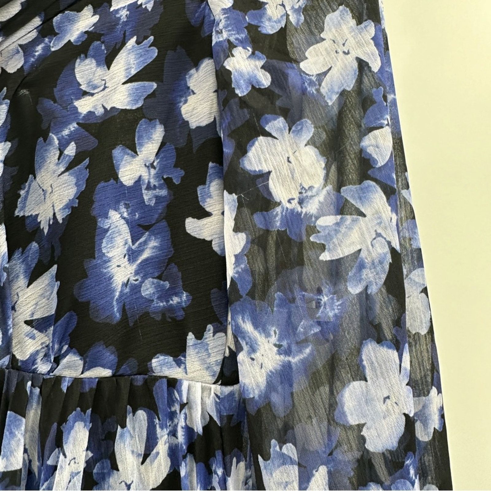 Monique Lhuillier RTR ML Monique Lhuillier Melanie Black White & Blue Dress Size XS / US 0-2 / IT 36-38 - 10 Thumbnail