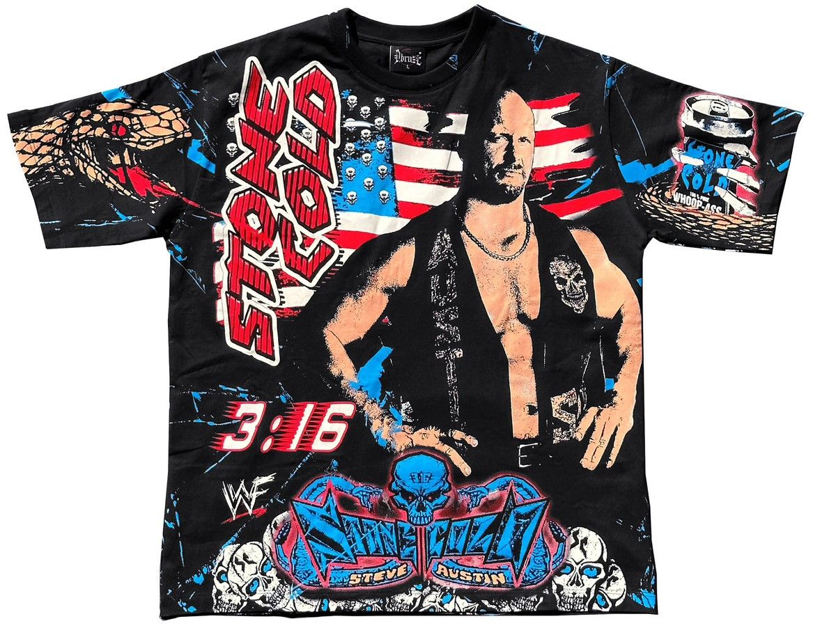 Darien Bruze DBRUZE - STONE COLD STEVE AUSTIN (AOP TEE) (XL) Size US XL / EU 56 / 4 - 1 Thumbnail
