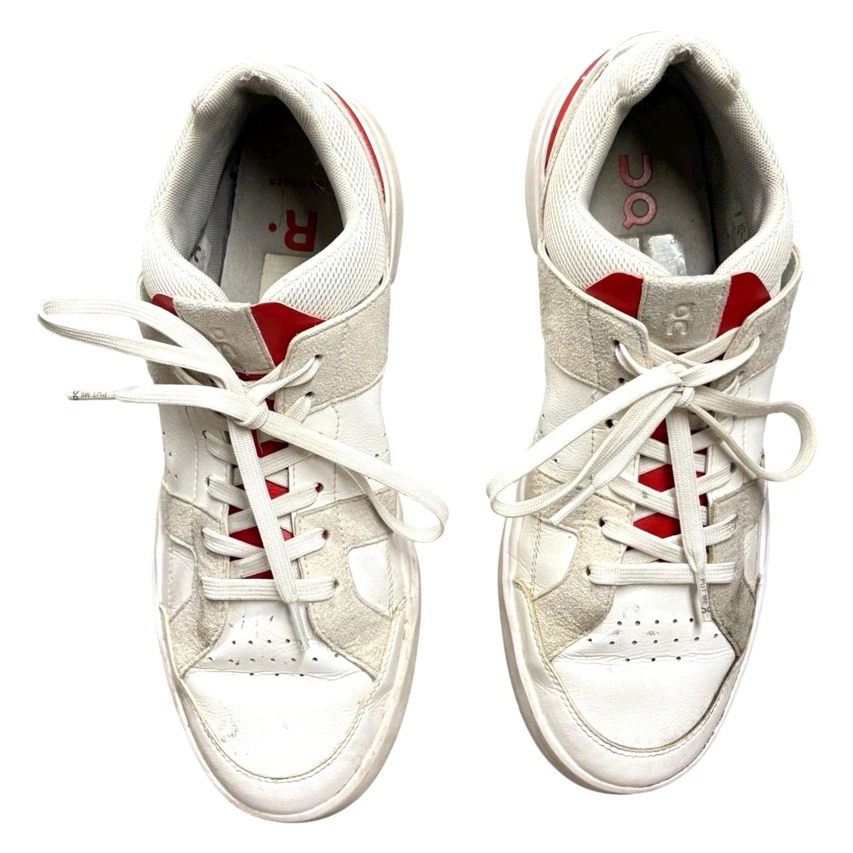 Vintage On The Roger Clubhouse 2 Running Shoes White/Gecko White/Red Gray Men’s 10.5 Low Top Athletic Shoes Mens Size US 11 / EU 44 - 4 Thumbnail