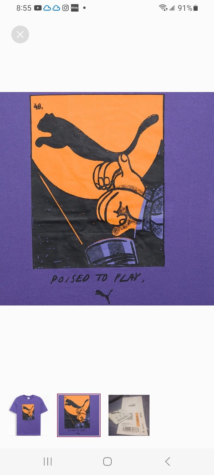 Puma Puma Shadow Play T-Shirt Size US S / EU 44-46 / 1 - 2 Thumbnail
