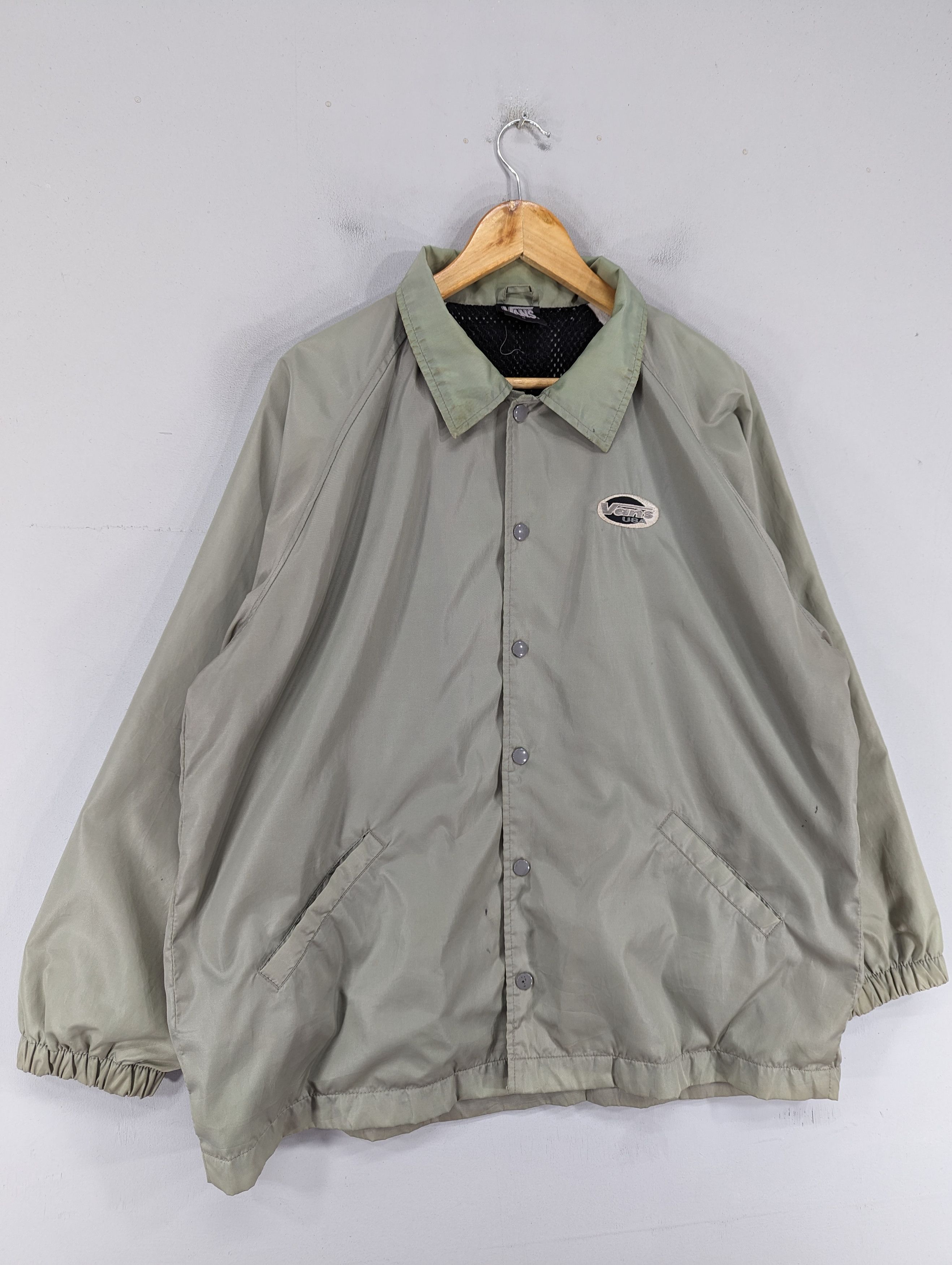 Vans × Vintage Vintage 90s Vans Distressed Coach Jacket Size US L / EU 52-54 / 3 - 3 Thumbnail