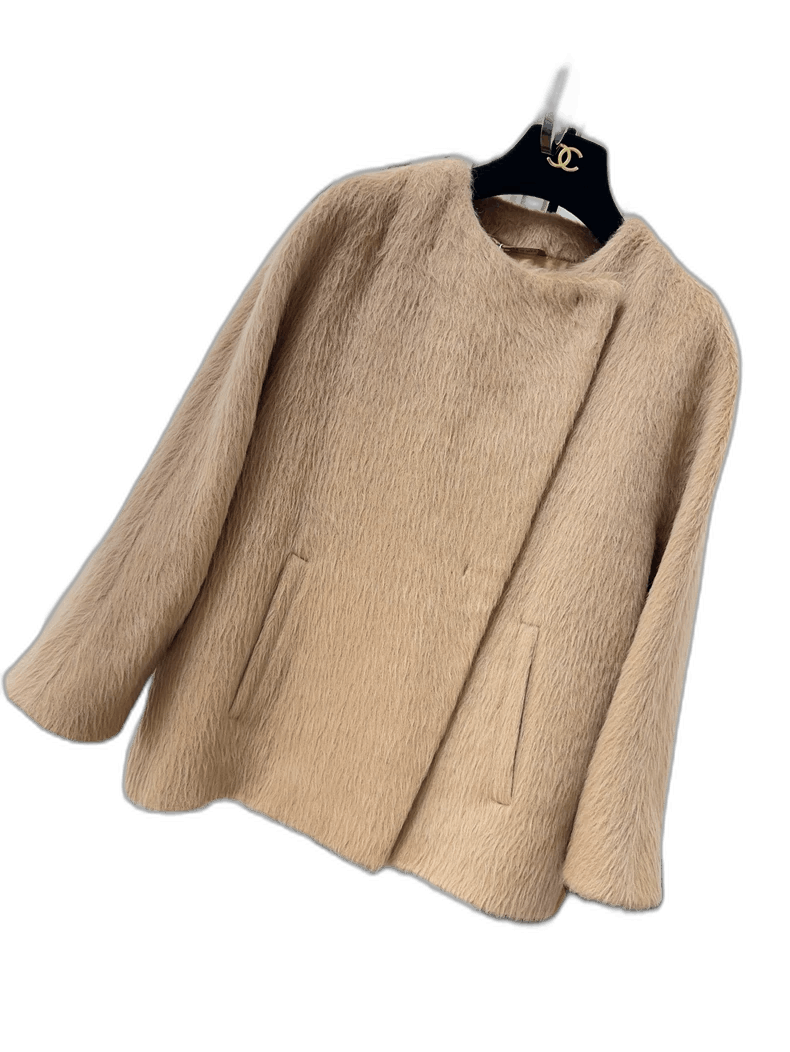 Max Mara MaxMara Studio Alpaca Wool Short Coat Size M / US 6-8 / IT 42-44 - 1 Thumbnail
