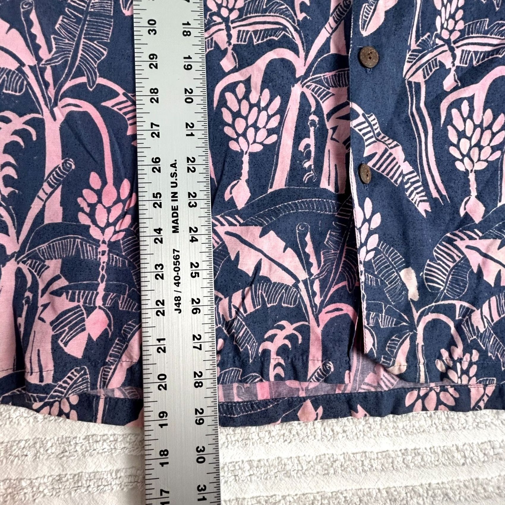Vintage AVI Kahala Hawaiian Islands Shirt Large Cotton Linen Navy Printed Size US L / EU 52-54 / 3 - 6 Thumbnail