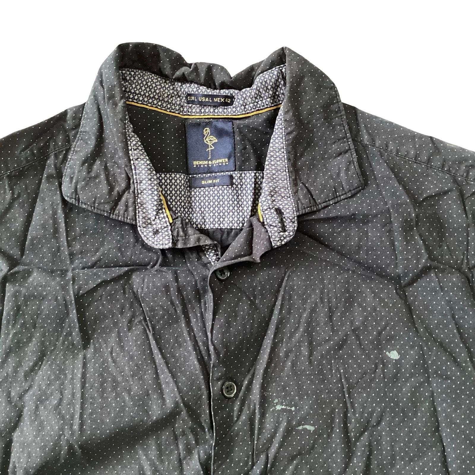 Other Denim& Flower Short Sleeve Button Down Size US L / EU 52-54 / 3 - 2 Thumbnail