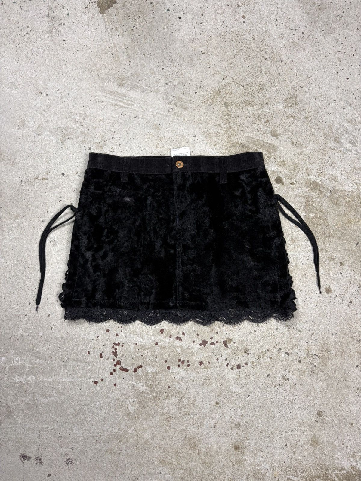Dolce & Gabbana Vintage Dolce & Gabbana Fur Lace Up Mini Skirt Corset Size 27" / US 4 / IT 40 - 1 Thumbnail