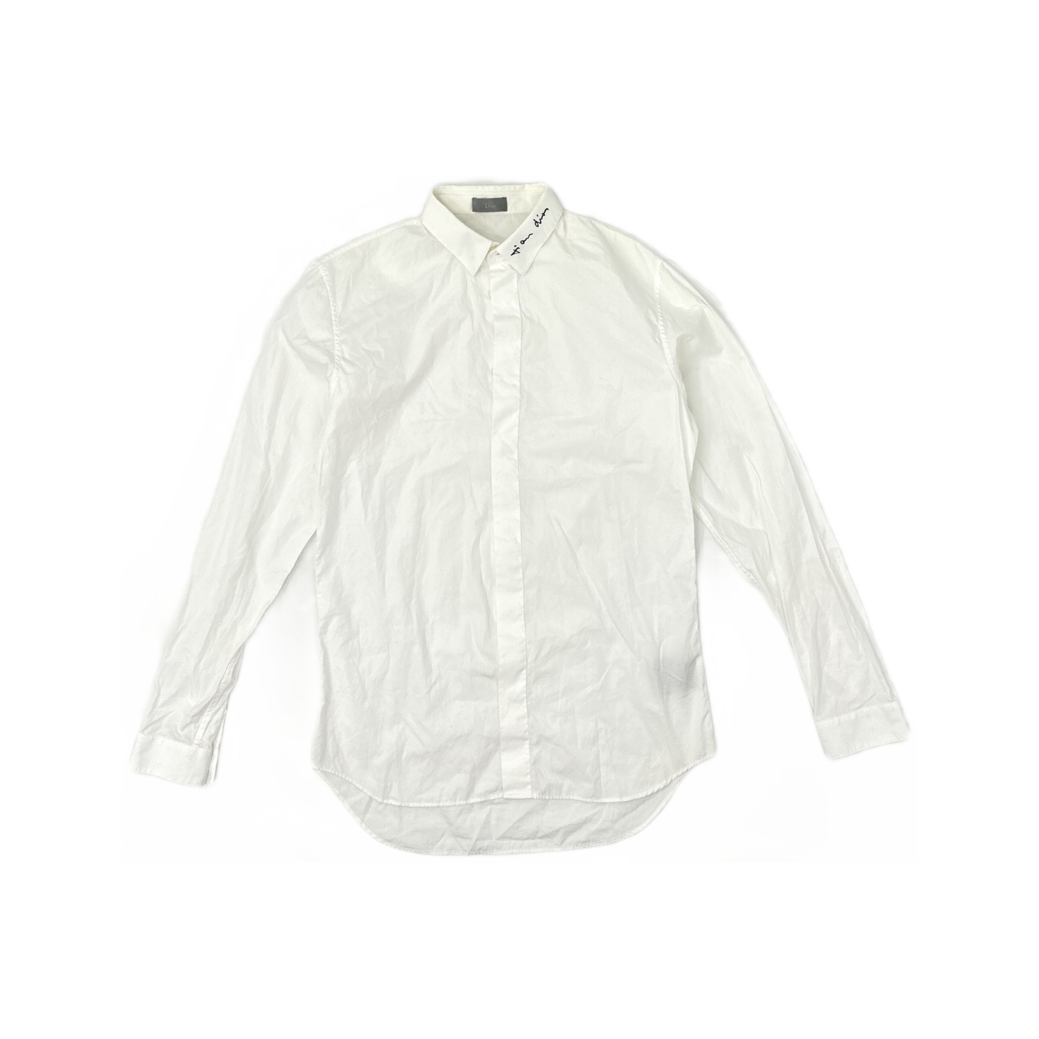 Dior Dior Embroidered Collar Button Up Shirt Size M Size US M / EU 48-50 / 2 - 1 Thumbnail