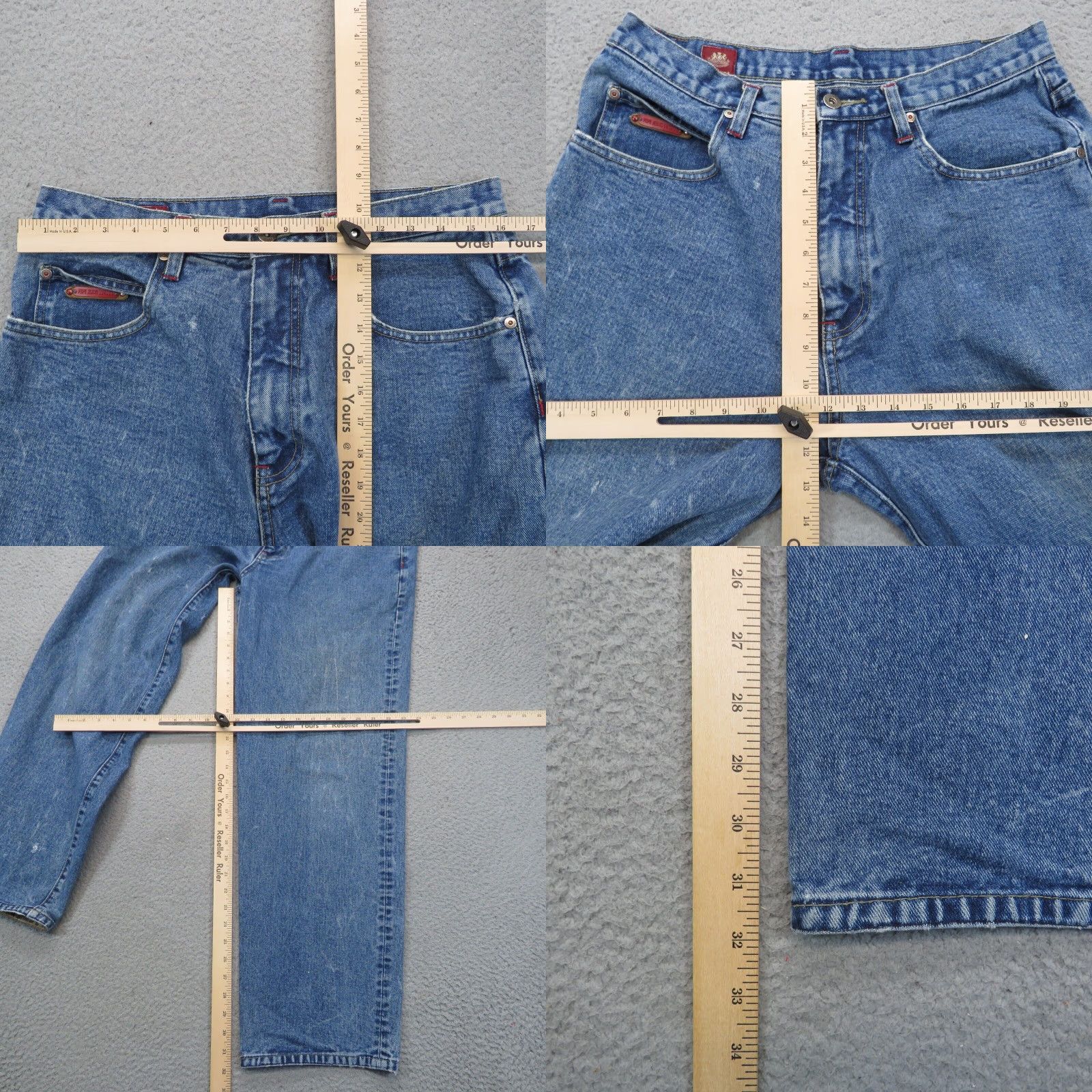 Logo 7 VINTAGE Pepe Jeans London Jeans Men 32 Baggy Embroidered Distressed Y2K Skater Grunge Logo Blue Cotton Denim 5-Pocket Style Wide-Leg 90s Mens Size US 32 / EU 48 - 8 Thumbnail