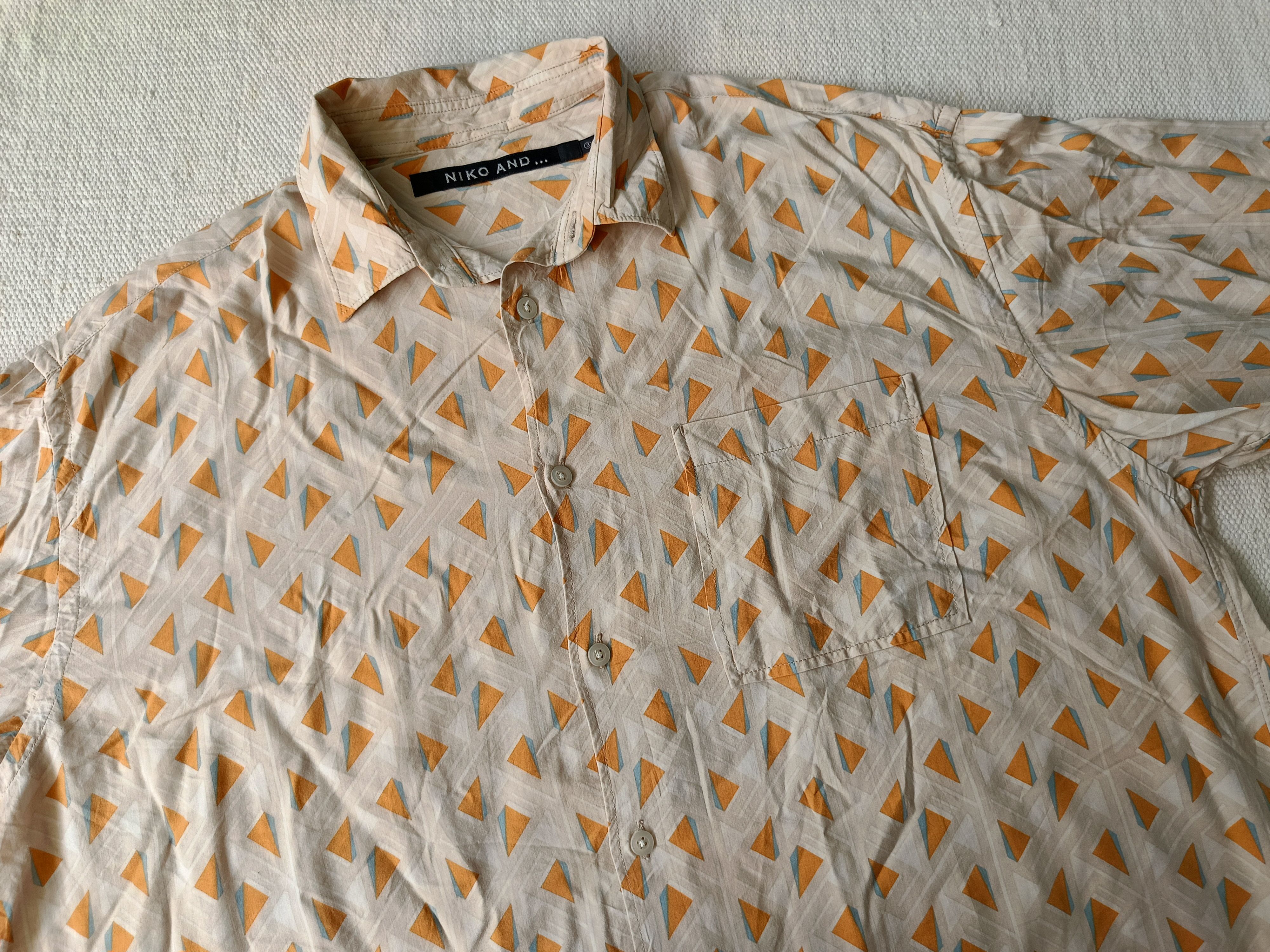 Japanese Brand Niko and ... triangles orange rayon large shirt Size US L / EU 52-54 / 3 - 2 Thumbnail