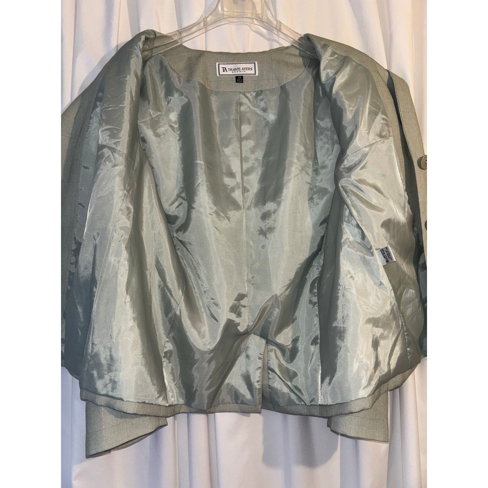 The Unbranded Brand Travis Ayers Mint Long Sleeve Blazer Size 14 - Large Size L / US 10 / IT 46 - 4 Thumbnail