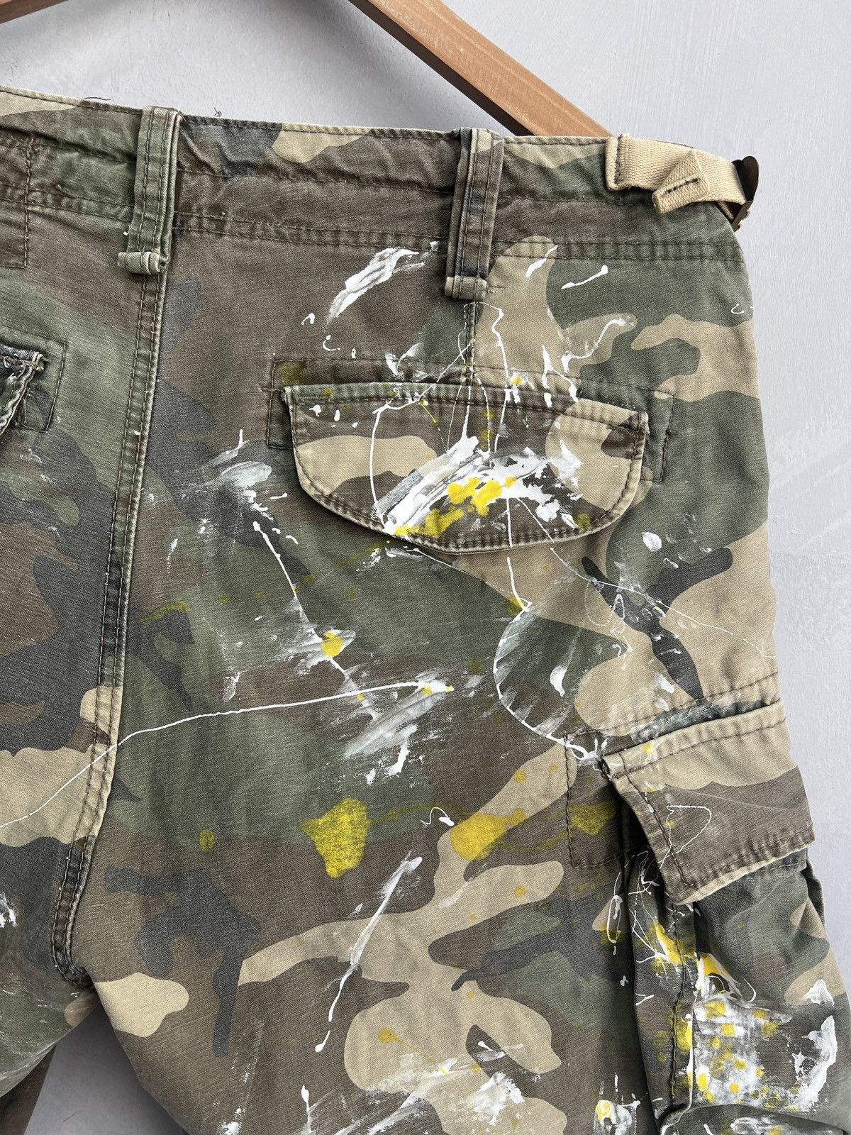 Other Vintage wide shorts military carhartt style painting Size US 31 - 11 Thumbnail