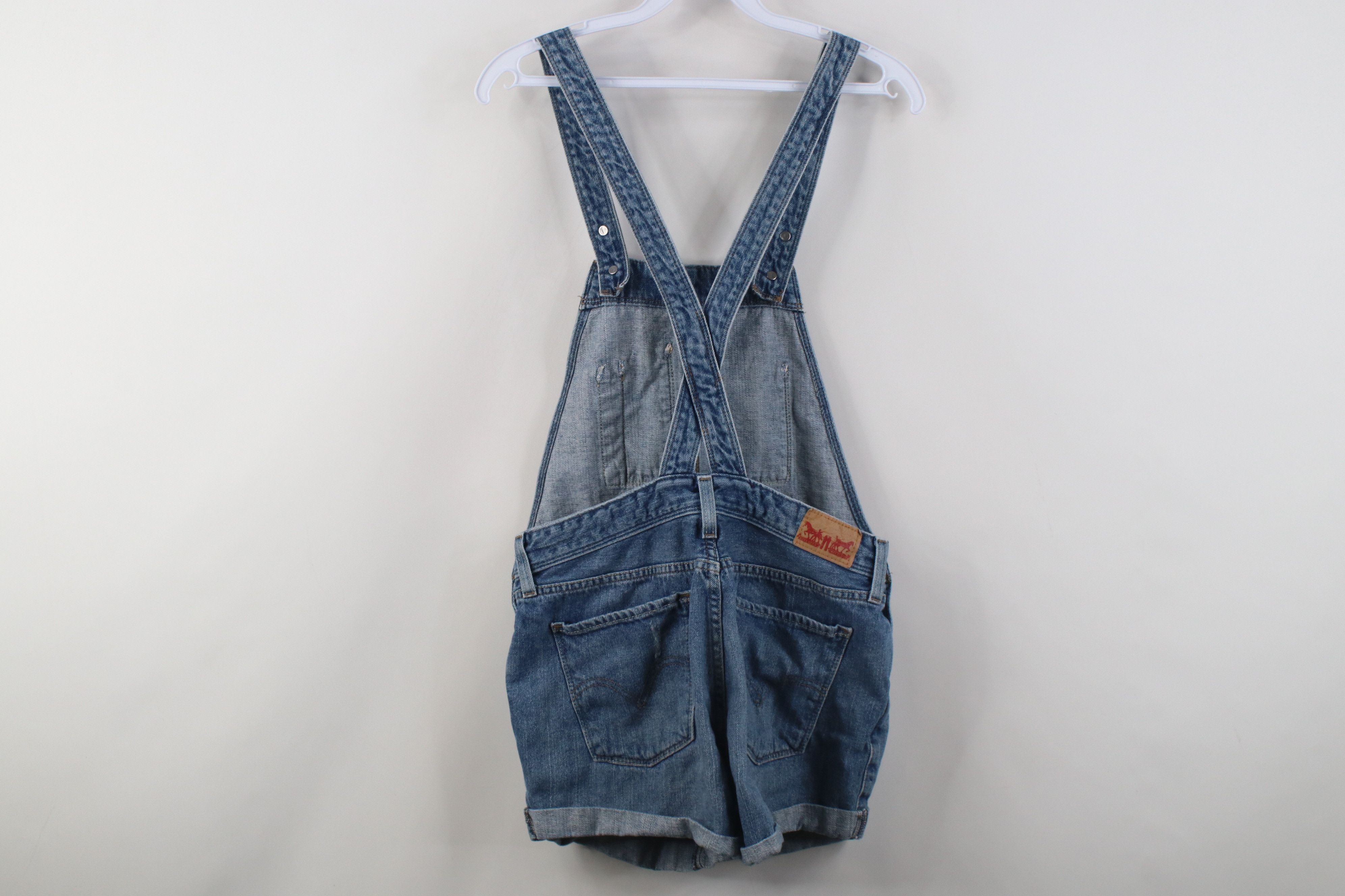 Levi's Vintage Y2K Levis Babydoll Denim Shortalls Overalls Size 27" / US 4 / IT 40 - 17 Thumbnail