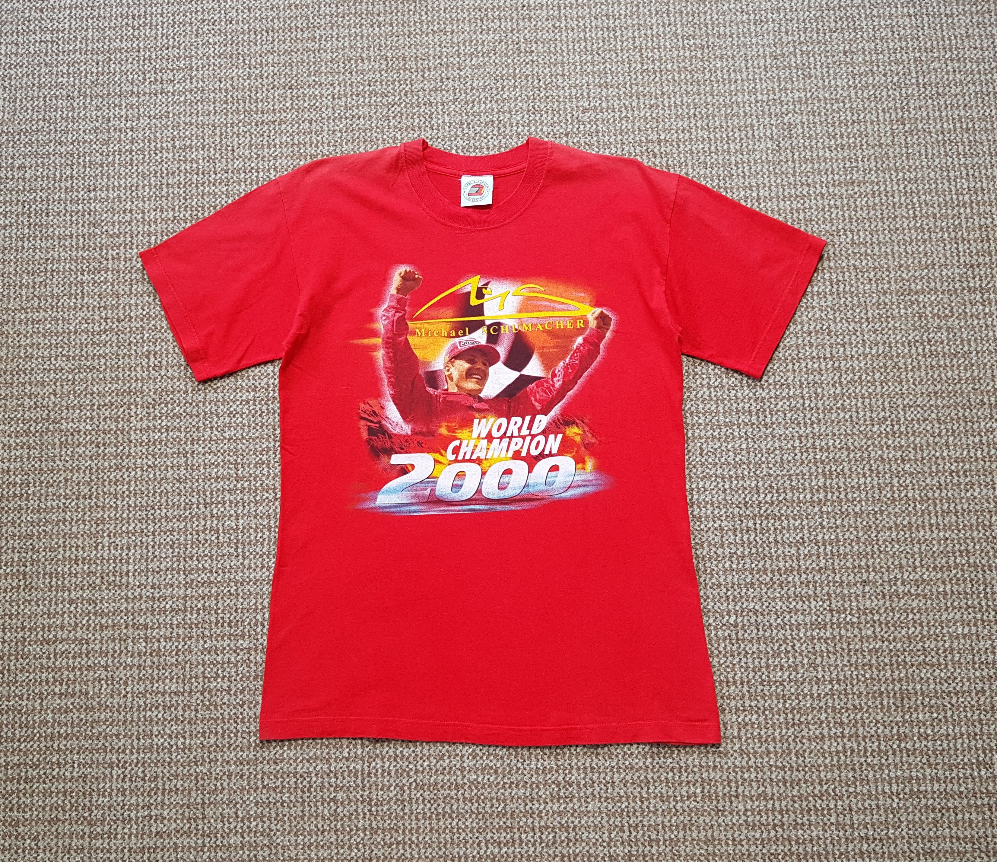 Formula 1 MICHAEL SCHUMACHER F1 2000 CHAMPION FERRARI T SHIRT Size US M / EU 48-50 / 2 - 4 Thumbnail