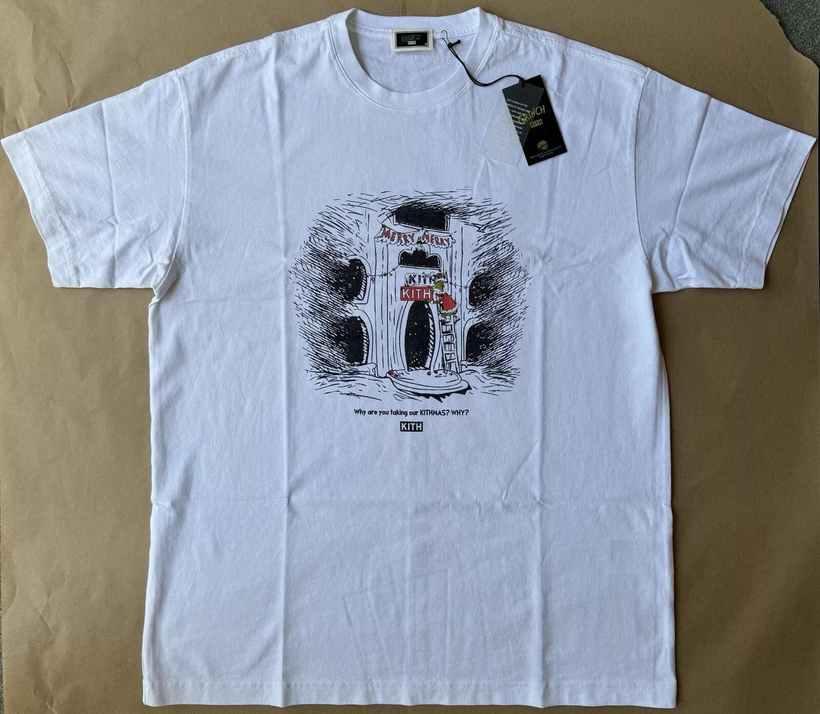 KITH x The Grinch - Sign Vintage Tee Logo White