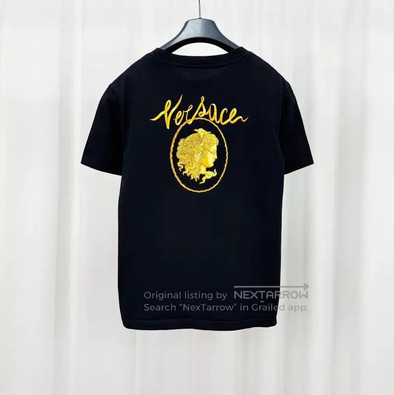 Versace Versace Summer Black Cotton Medusa T-Shirt . Size XL / US 12-14 / IT 48-50 - 2 Thumbnail