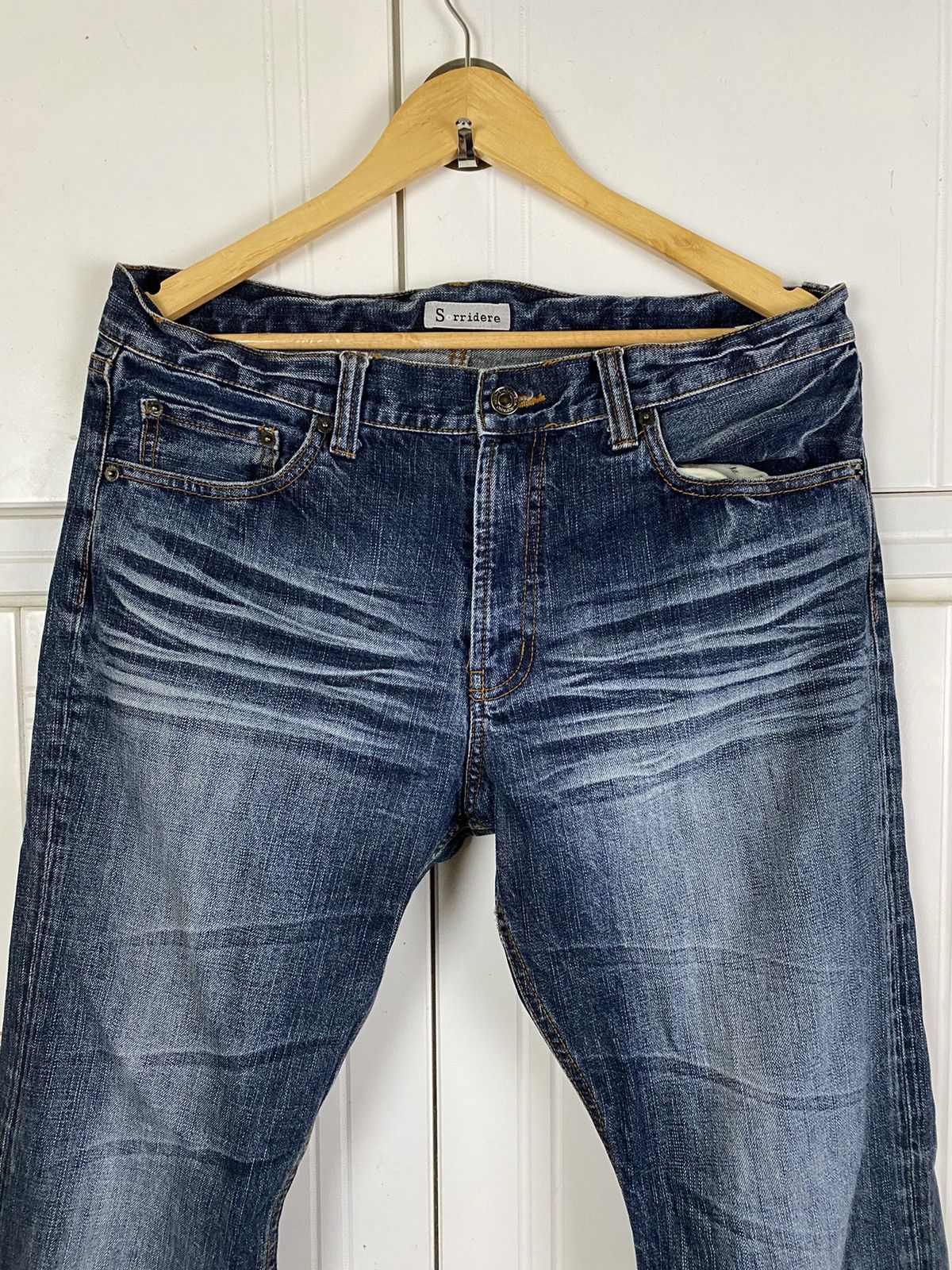 Japanese Brand × Vintage Vintage Japan Denim Flared Wing Sorridere Size US 35 - 6 Thumbnail