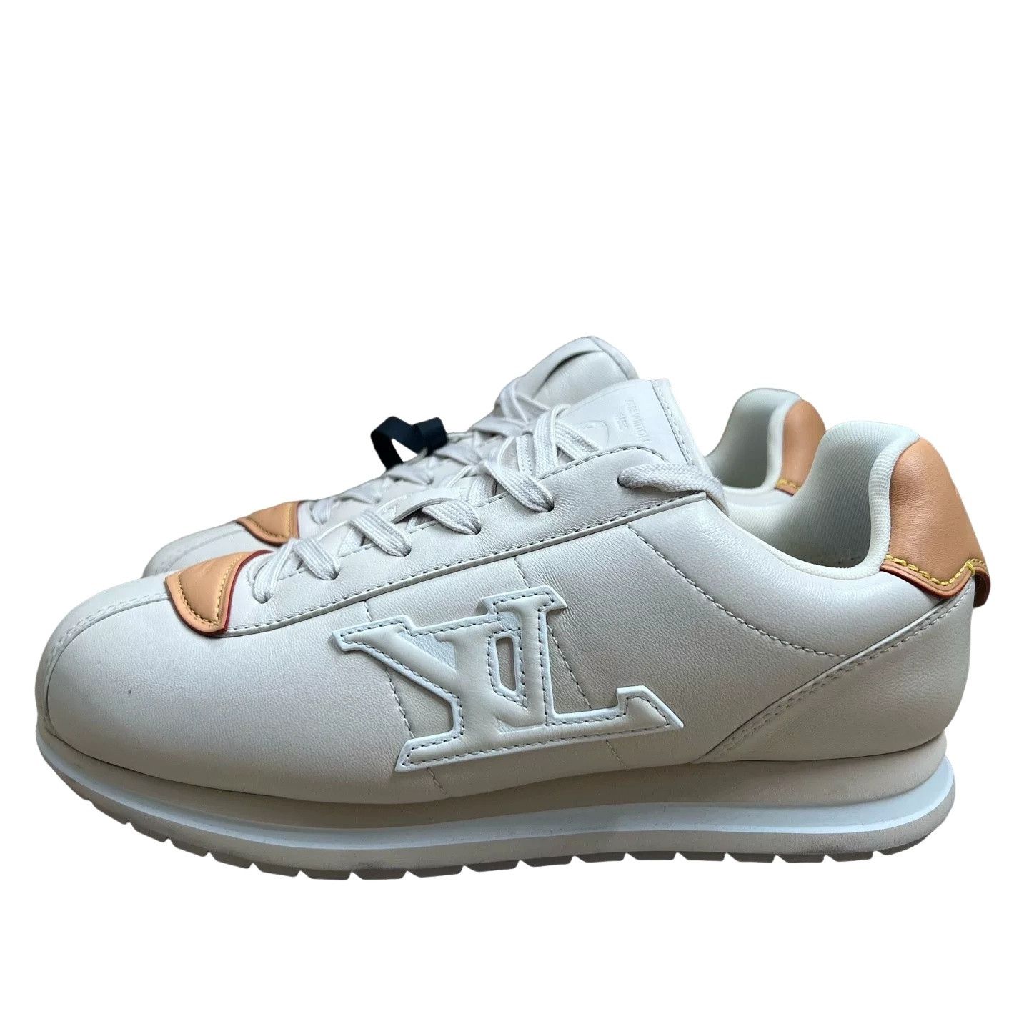 Louis Vuitton Louis Vuitton x NIGO Beige Leather Sneakers 11 Size US 11 / EU 44 - 1 Thumbnail