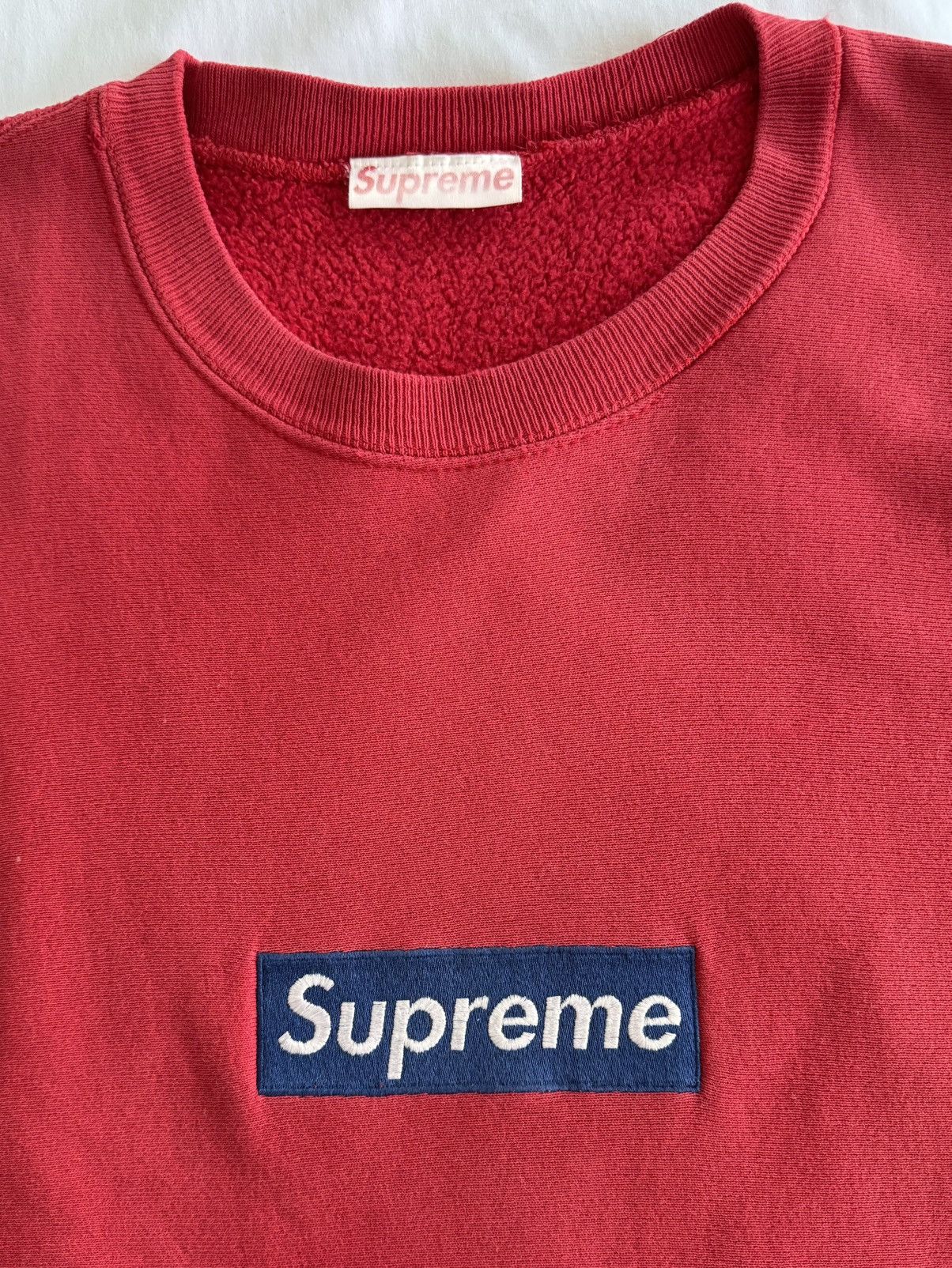 Supreme Supreme 1994 Navy on Red Box Logo Crewneck Size US XL / EU 56 / 4 - 1 Thumbnail
