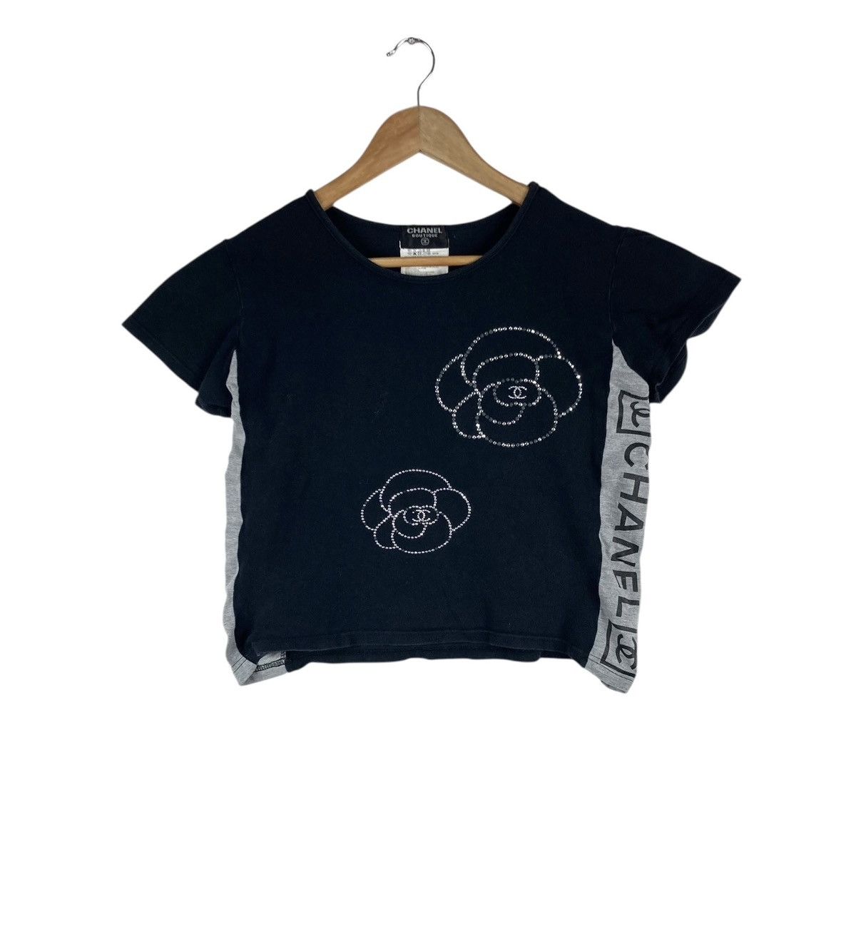 Chanel Chanel Boutique Flower Logo Crop Shirt Made in Italy Size S / US 4 / IT 40 - 1 Thumbnail