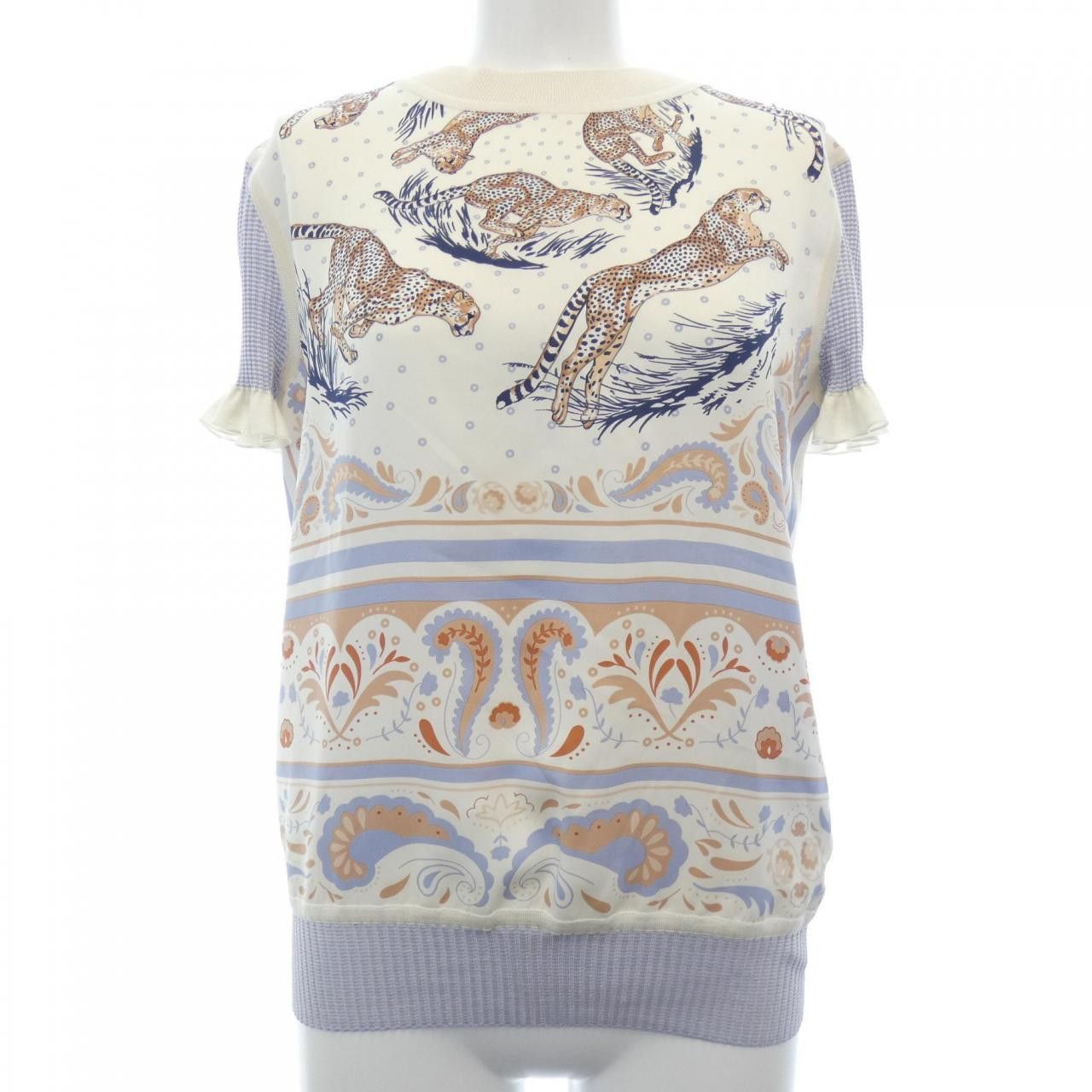 Hermes Hermes Hermès Twillene Silk Knit 38 Others Tops DUTY FREE for USA Size ONE SIZE - 1 Thumbnail