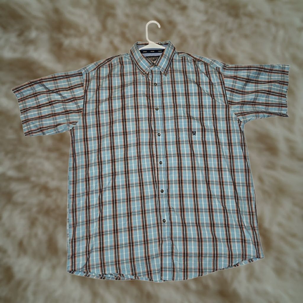 Wrangler Wrangler Shirt Mens XL 20x Button Down Men Short Sleeve Plaid Western Cowboy Casual Size US XL / EU 56 / 4 - 1 Thumbnail