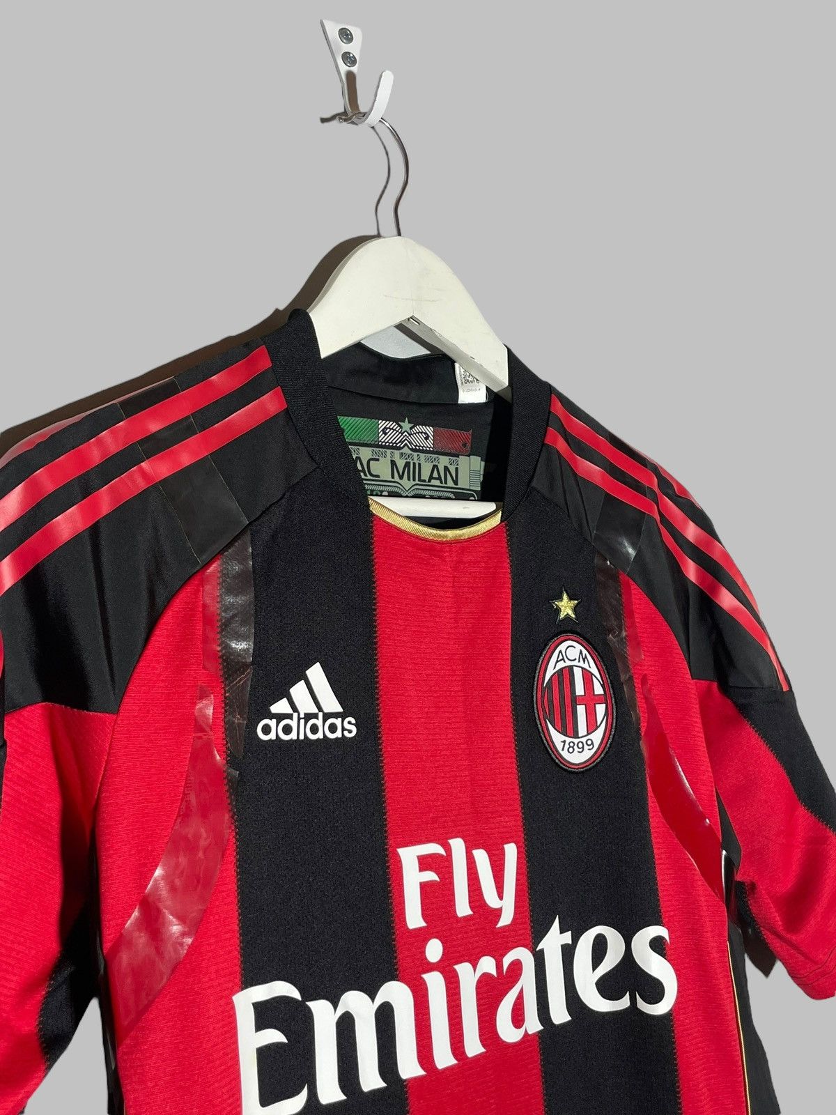 Adidas AC Milan Adidas Techfit 2010/11 Football Shirt Player Issue Size US L / EU 52-54 / 3 - 3 Thumbnail