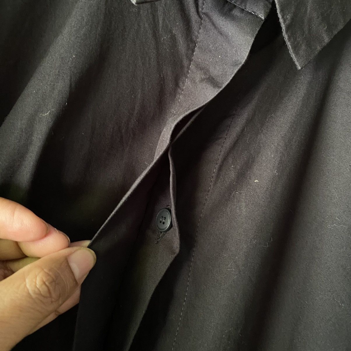 Norma Kamali NORMA KAMALI Black Short-Sleeve Hidden Placket Shirt Size XL / US 12-14 / IT 48-50 - 15 Thumbnail