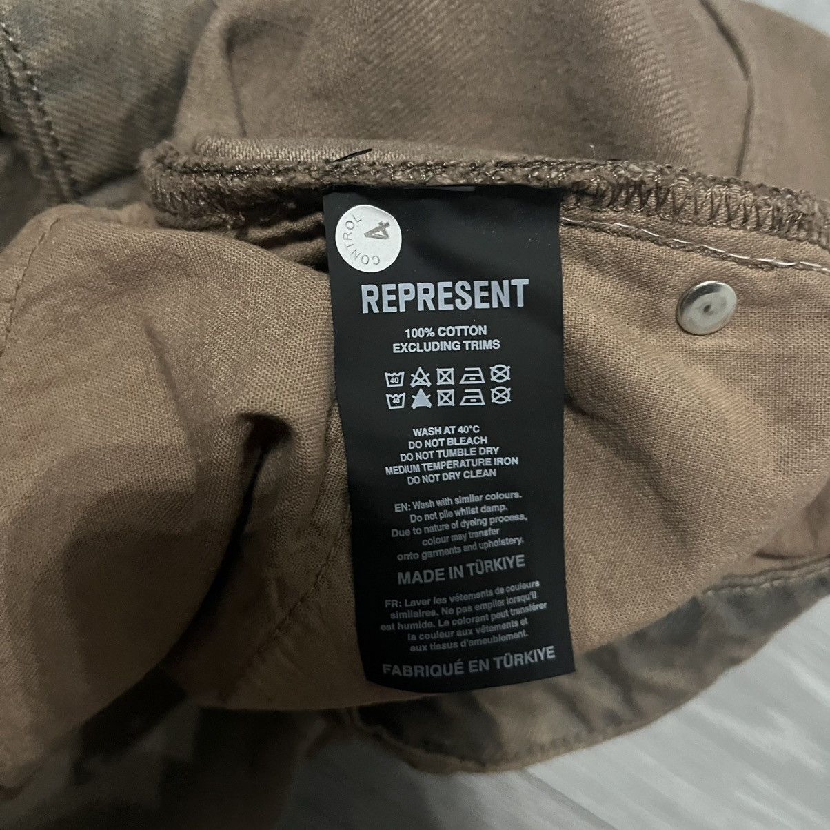 Represent Clo. Represent R2 Stepped Hem Denim Sandstorm Jeans Size US 38 / EU 54 - 6 Thumbnail