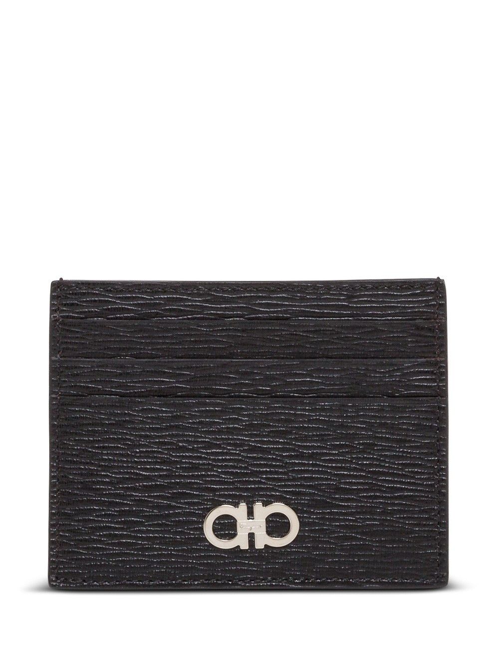 Salvatore Ferragamo 'Revival' Black Cardholder with Gancini buckle on the front in Leather Man Size ONE SIZE - 1 Thumbnail