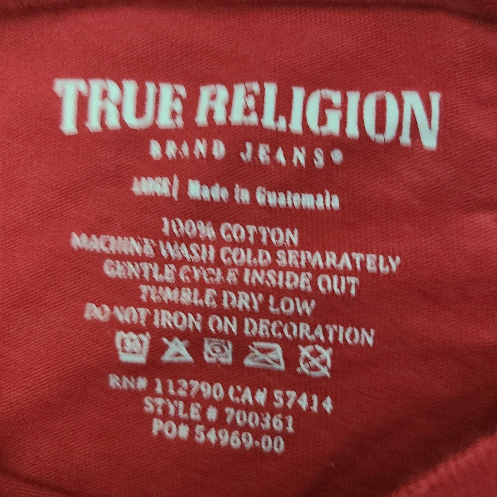 True Religion True Religion Shirt Mens Size L Red Graphic T Logo Adult Size US L / EU 52-54 / 3 - 3 Thumbnail