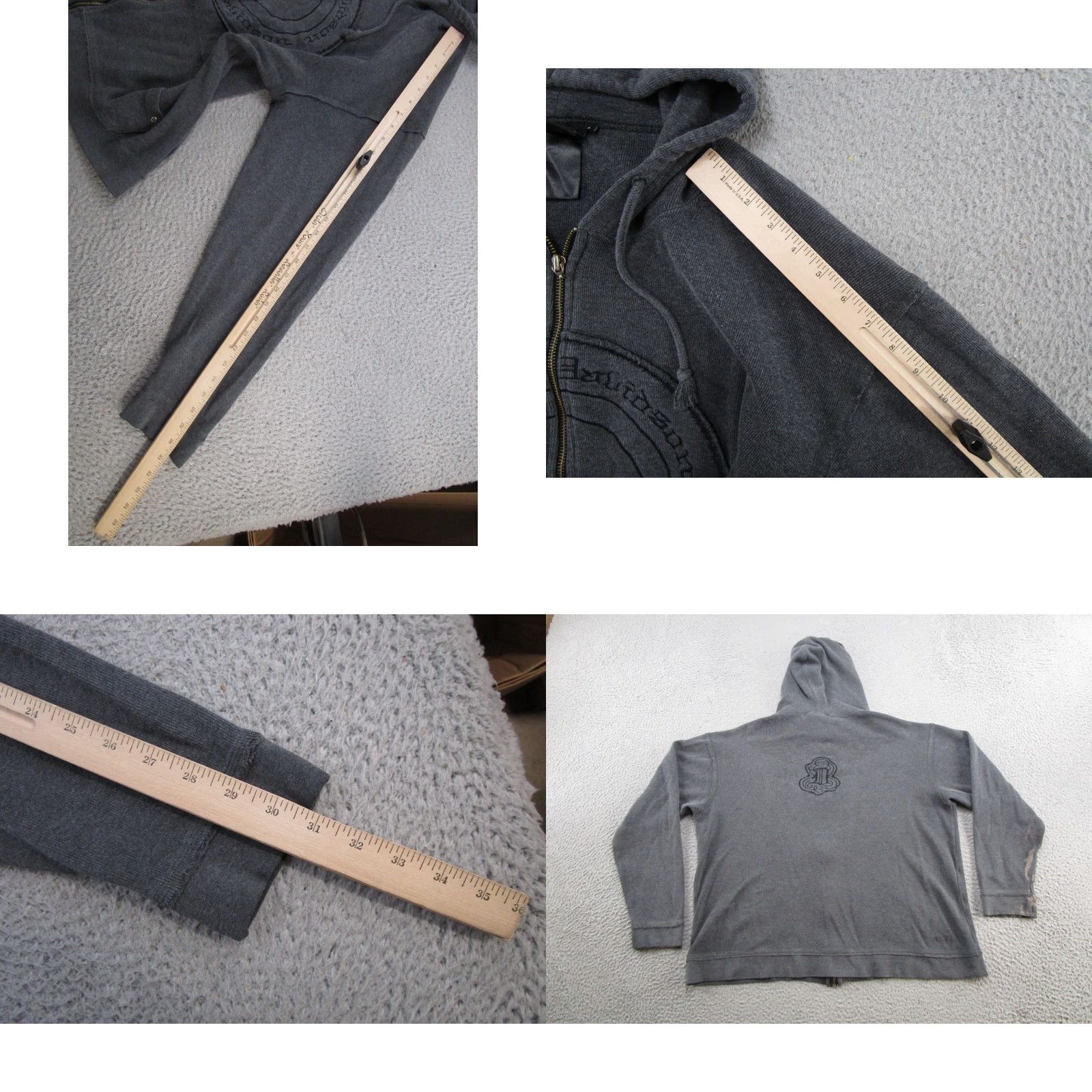 Harley Davidson Harley-Davidson Womens Gray Full Zip Hoodie Sweatshirt L Biker Logo Outdoor Activewear Winter Fall Size L / US 10 / IT 46 - 8 Thumbnail