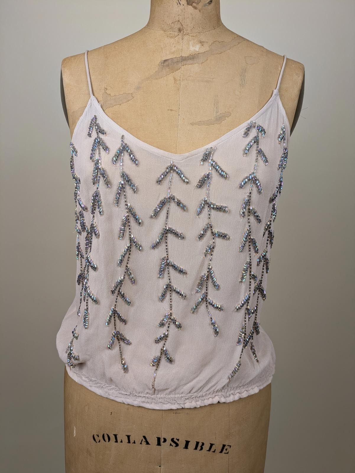 Other 1930's handmade pink chiffon heavy beaded cami Size ONE SIZE - 1 Thumbnail