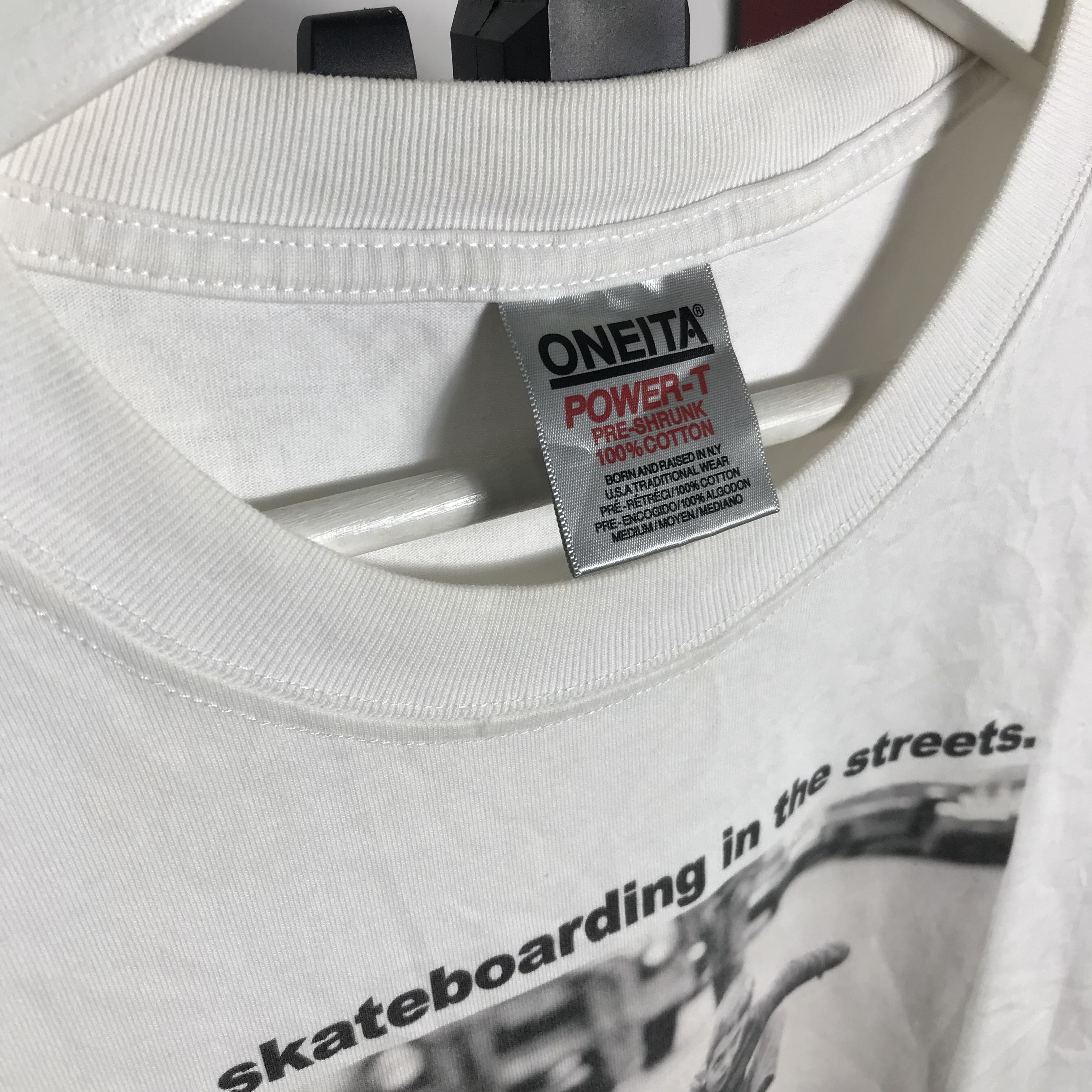 Santa Cruz Skateboards Vtg boy skateboarding in street " Low Life MEGAZINE " Rare Size US L / EU 52-54 / 3 - 8 Thumbnail