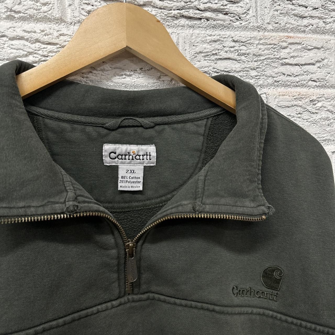 Carhartt × Vintage Vintage Carhartt 1/4 Zip Pullover Olive Green XXL Size US XXL / EU 58 / 5 - 4 Thumbnail