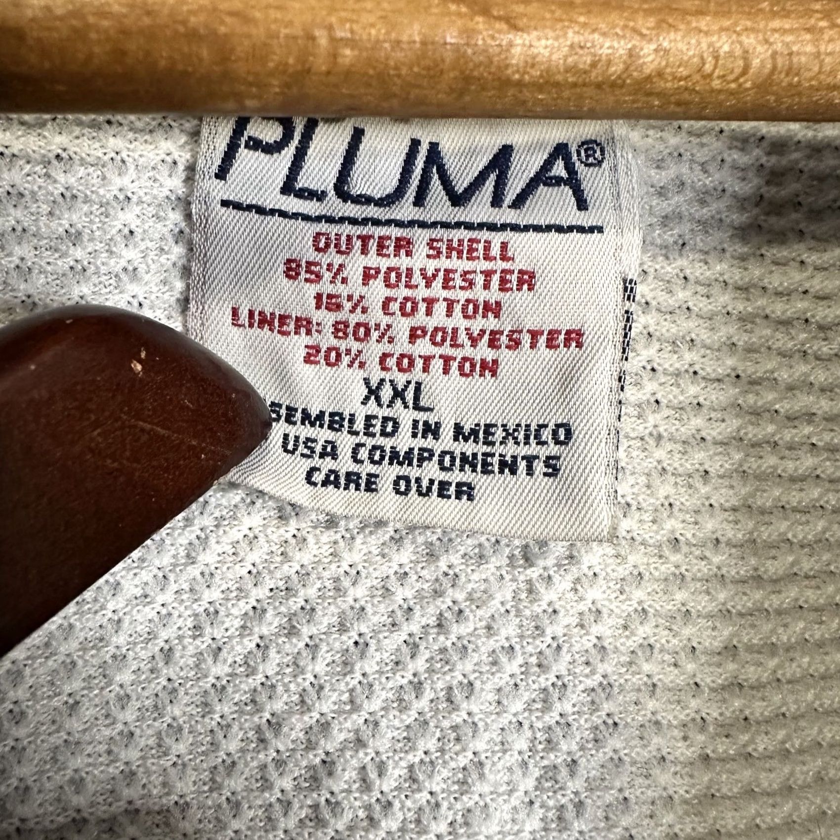 Vintage VINTAGE Pluma Hoodie Knit Zip-Up Navy Blue White XL 90s Thermal Hooded Men’s Jacket Size US XL / EU 56 / 4 - 7 Thumbnail