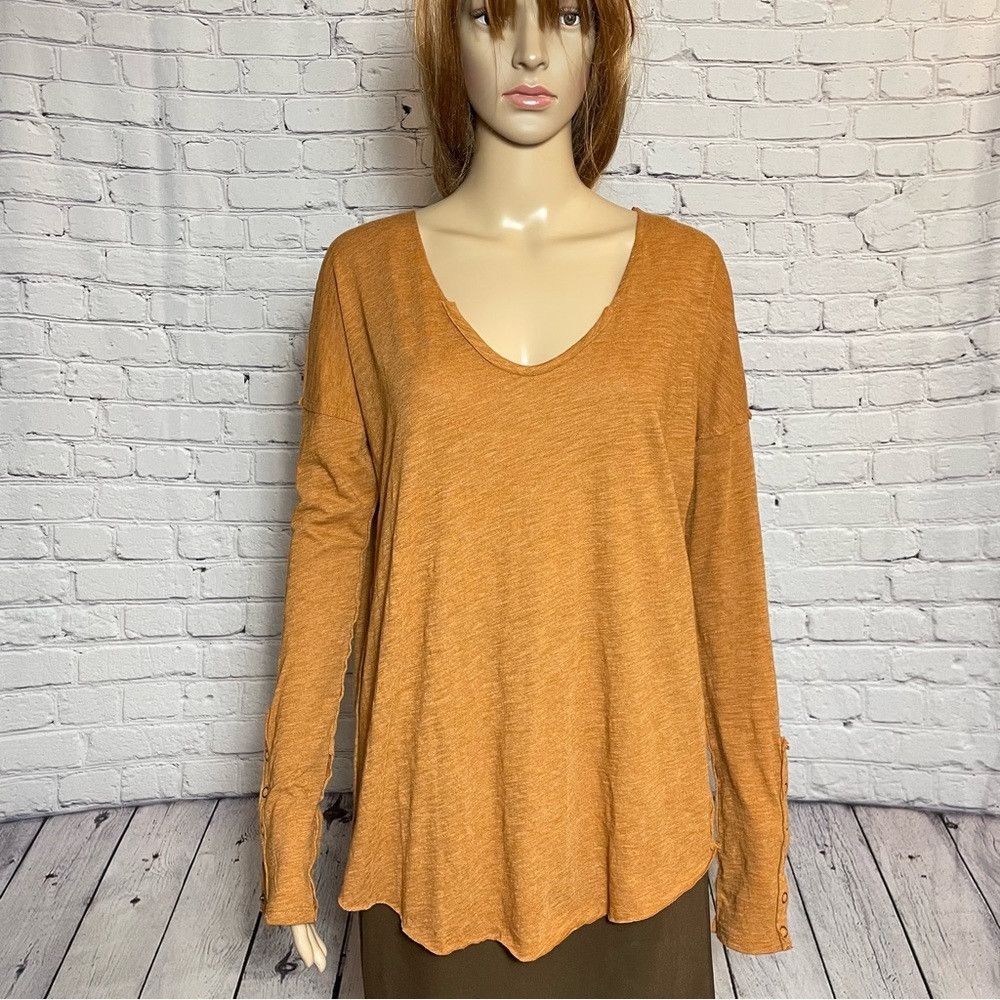 Free People New Free People Sienna Rusty Long Sleeve Top Size S Size S / US 4 / IT 40 - 2 Thumbnail
