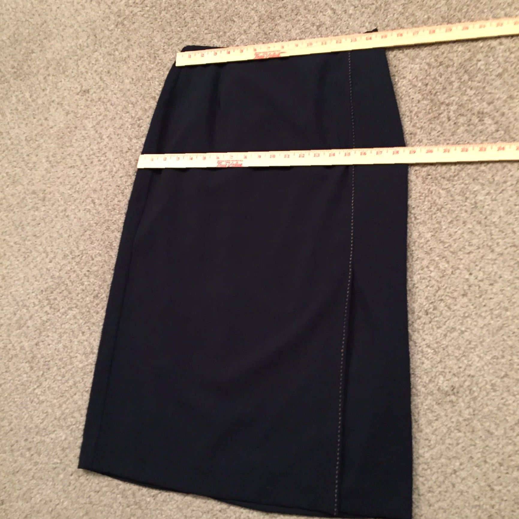Vintage Norton McNaughton Skirt Maxi Long Lined Slit Blue 12P Petite Women Adult 12P Skirt Size 34" / US 12 / IT 48 - 2 Thumbnail